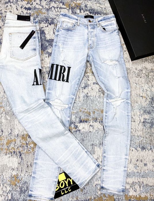 Amiri Amiri logo Embroidered Jeans Size US 32 / EU 48 - 1 Preview
