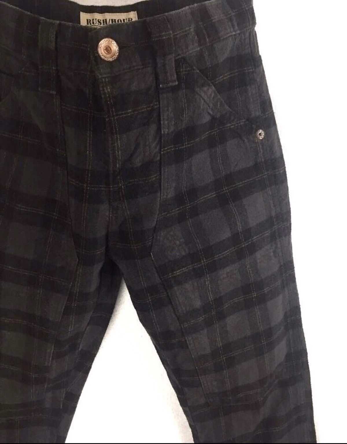 Japanese Brand Japanese Rush Hour Double Knee Check / Tartan Slim Fit Pant Size US 32 / EU 48 - 3 Thumbnail