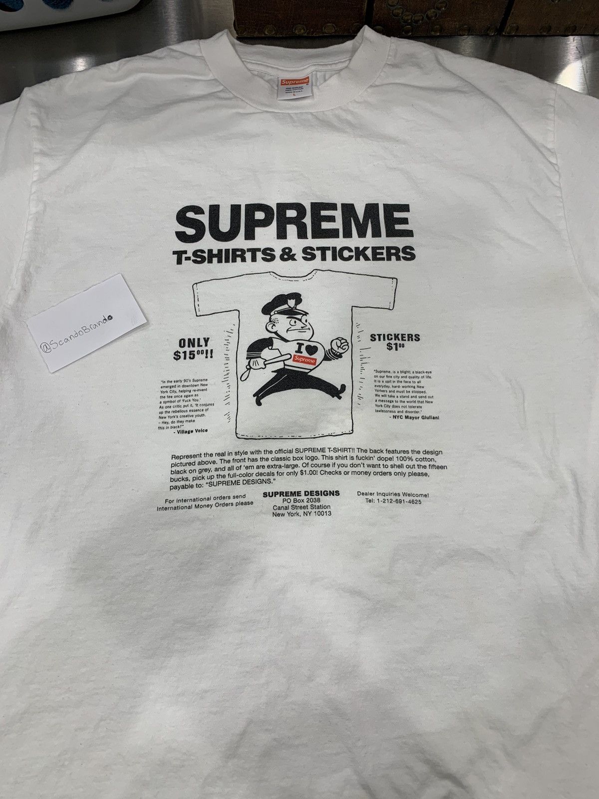 Supreme t shirts and stickers tee on sale