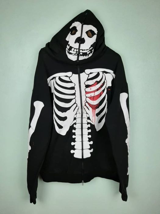 Misfits LAST DROP!! Misfits Skeletons Full Zipper Punk Hoodie | Grailed