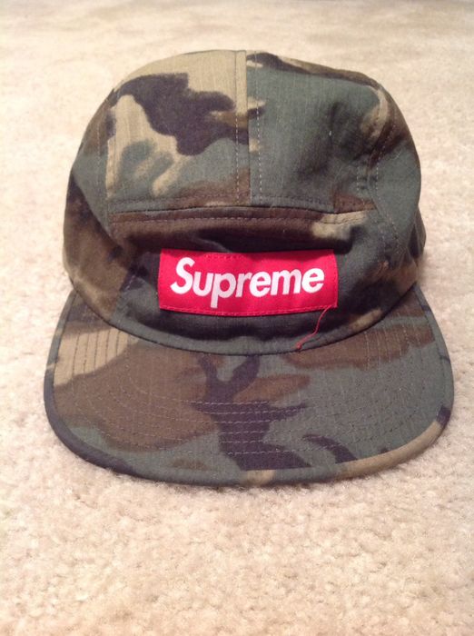 Supreme 5 panel camo hat. Like new. Box logo