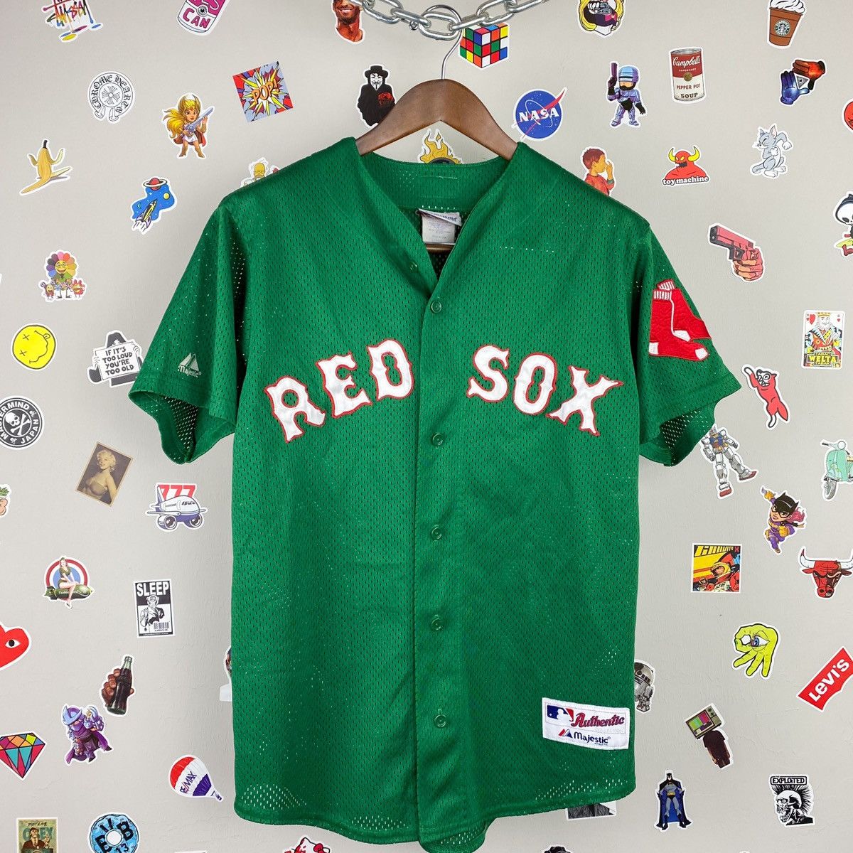 Majestic Vintage Majestic Boston Red Sox Green Mesh Jersey Size US M / EU 48-50 / 2 - 1 Thumbnail