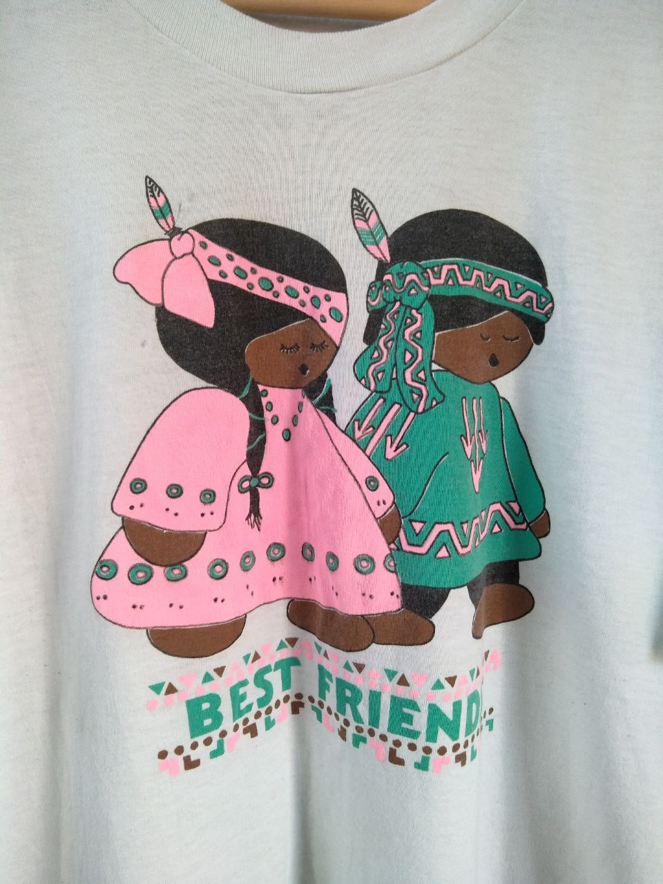 Vintage 90s BEST FRIENDS SOUVENIR ALL SINGLE STITCHED SHIRTS Size US XL / EU 56 / 4 - 2 Thumbnail