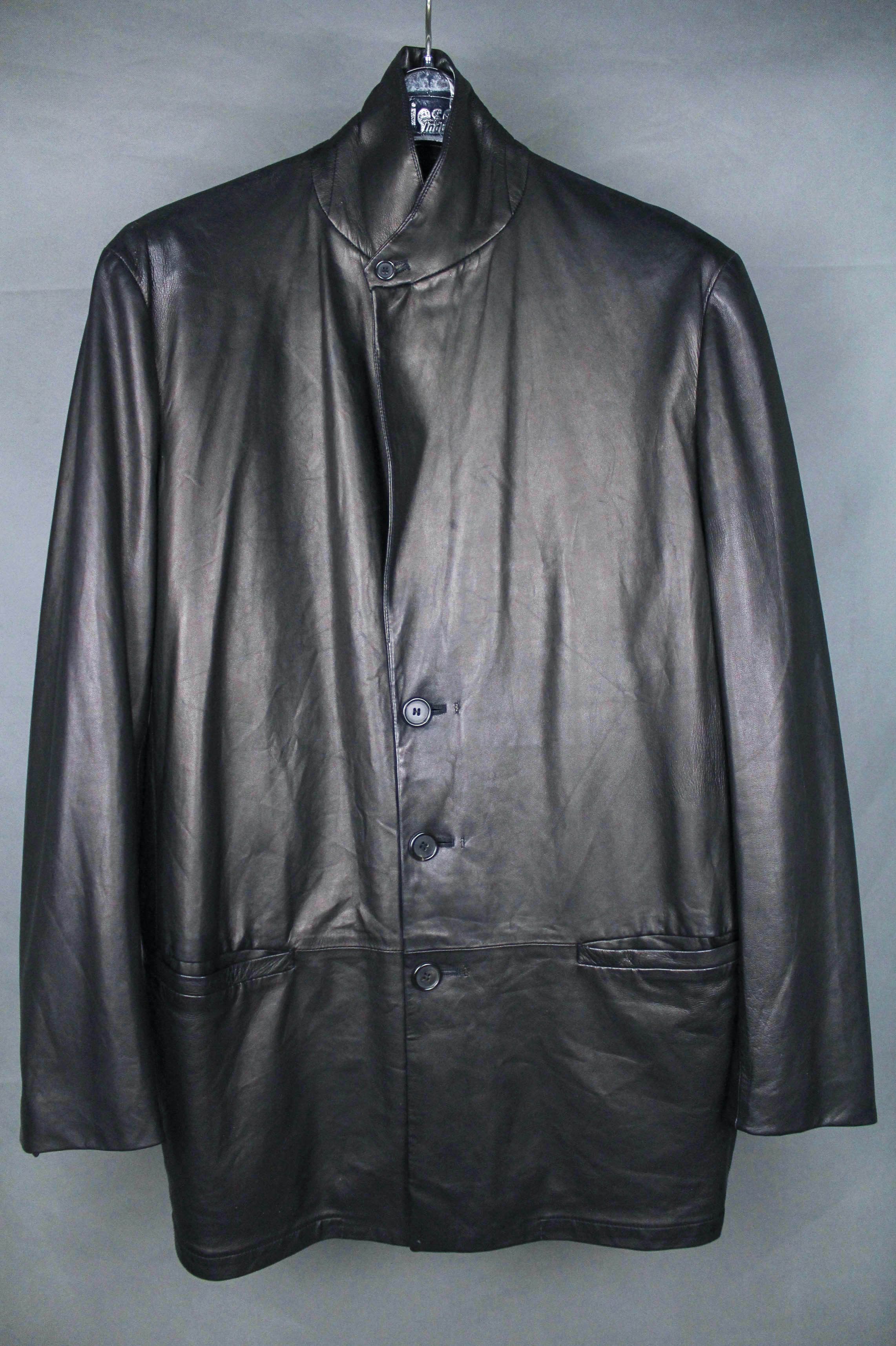 Italian Designers RUFFO Made in Italy Ultra Thin Soft Leather Blazer ...