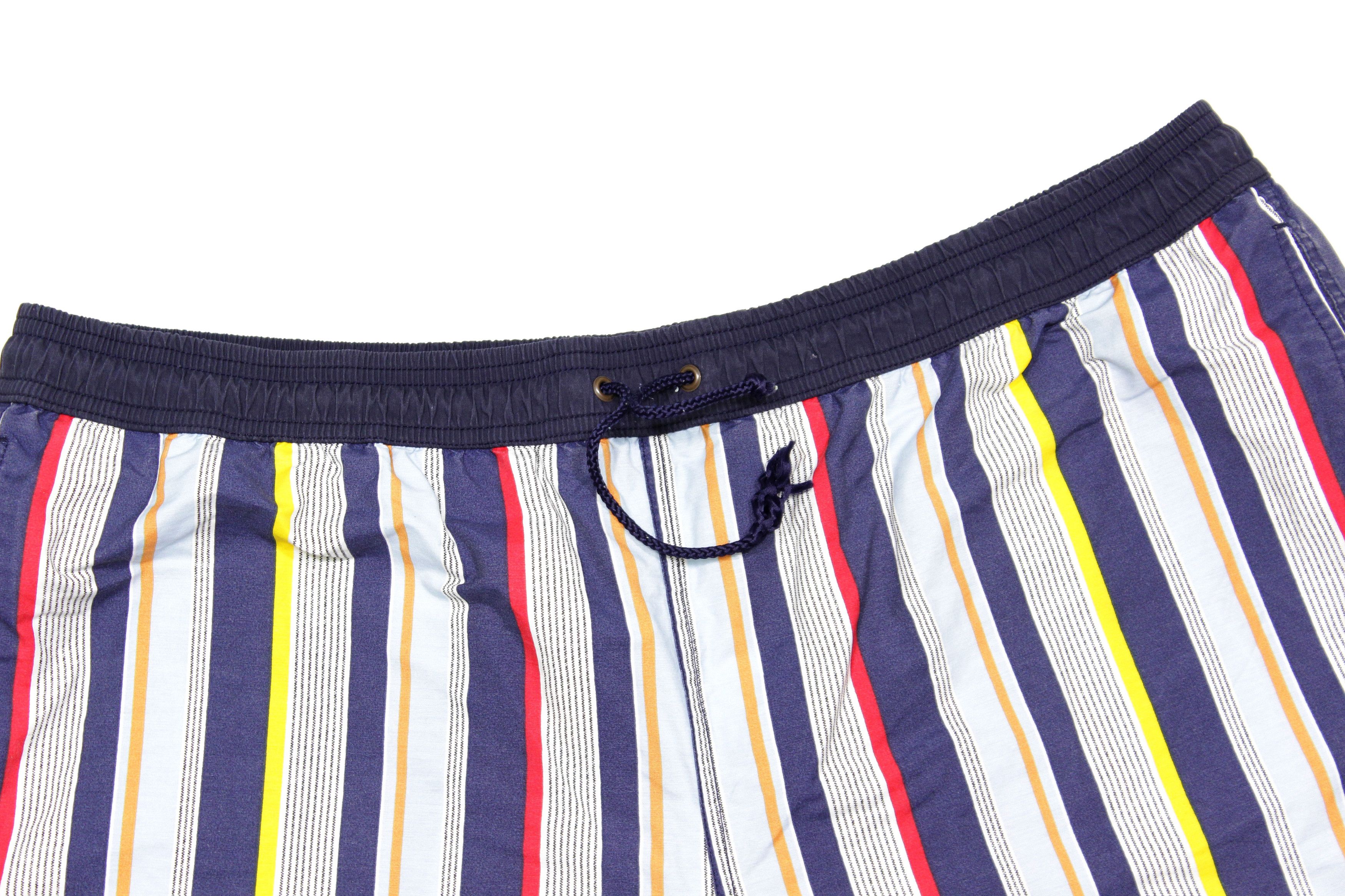 Lacoste 90S Logo Striped Shorts Vintage Size US 34 / EU 50 - 3 Thumbnail