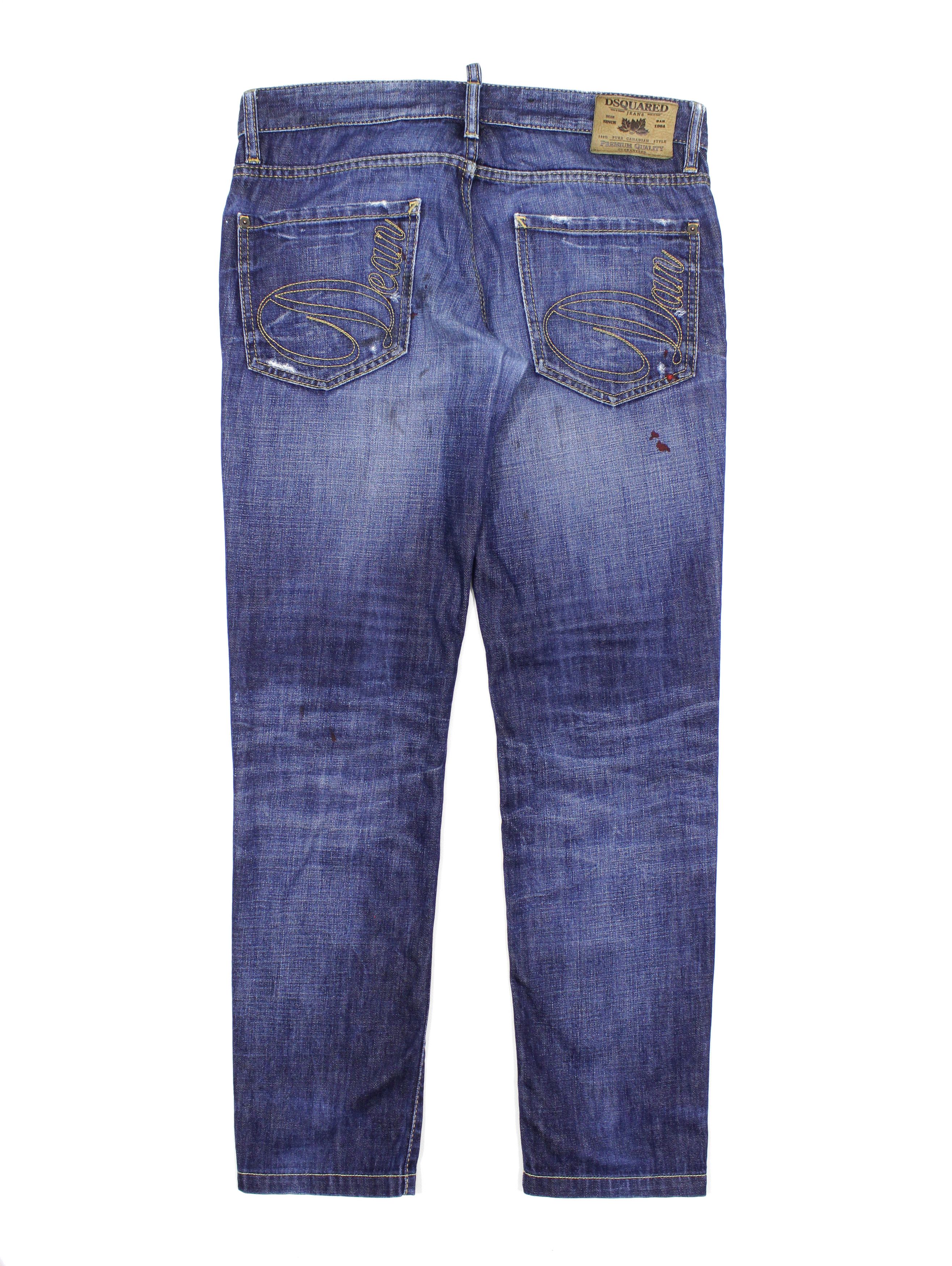 Dsquared2 Dean Dan Logos Paint Distressed Jeans Size US 30 / EU 46 - 2 Thumbnail