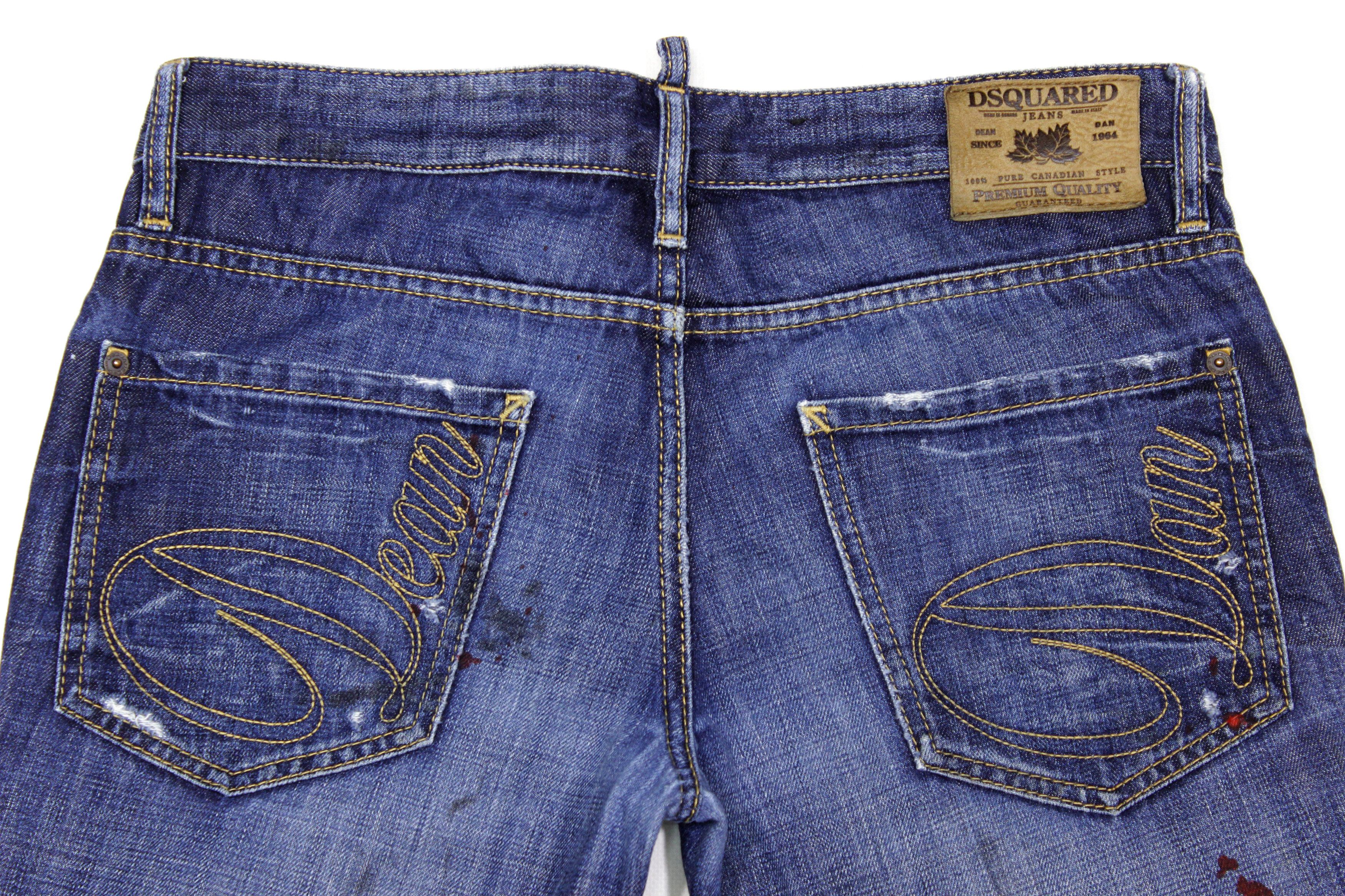 Dsquared2 Dean Dan Logos Paint Distressed Jeans Size US 30 / EU 46 - 4 Thumbnail