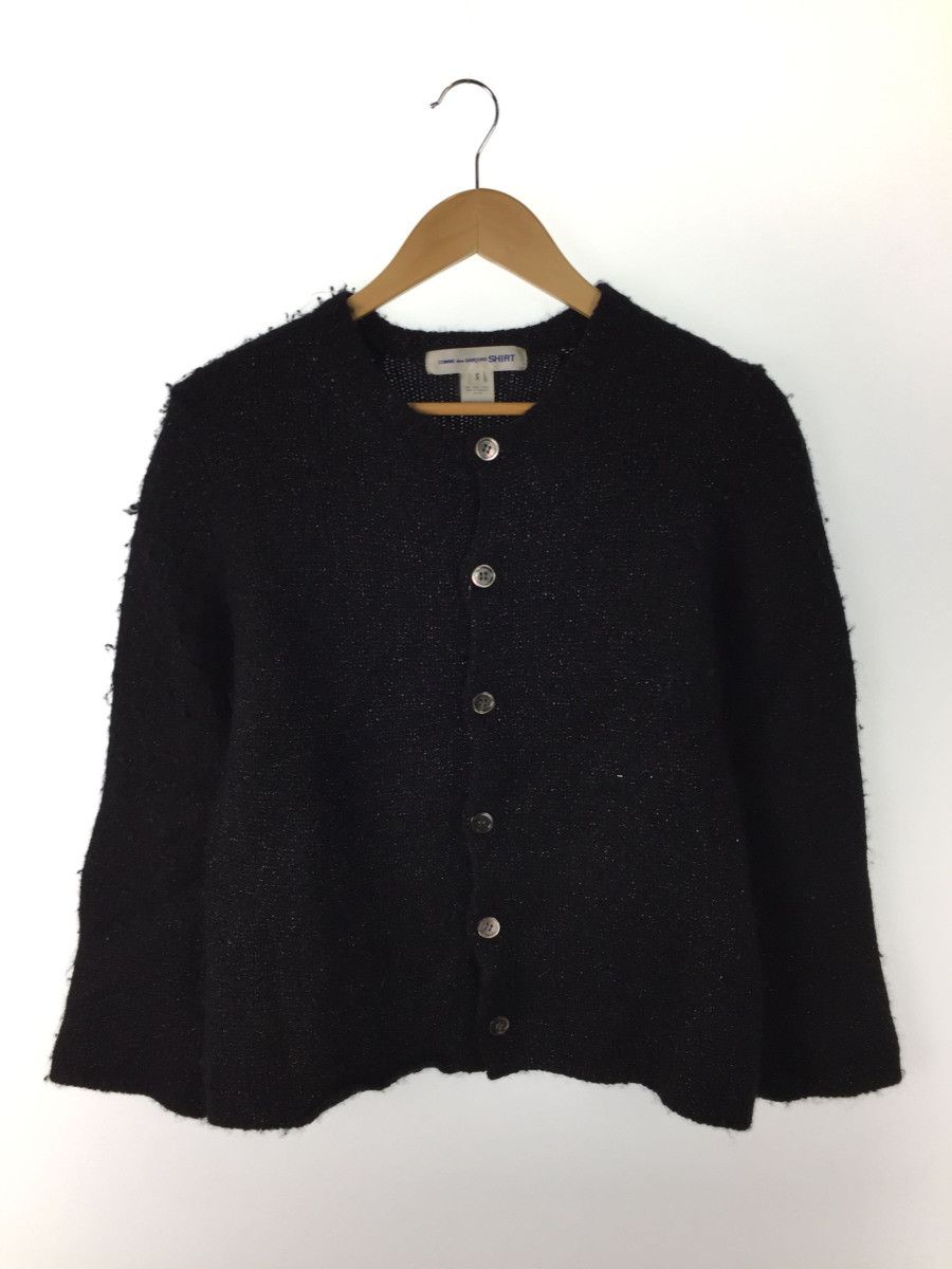 Comme des Garcons SHIRT Sweater Black Cardigan thick Wool Button Up Plain Size US S / EU 44-46 / 1 - 1 Thumbnail