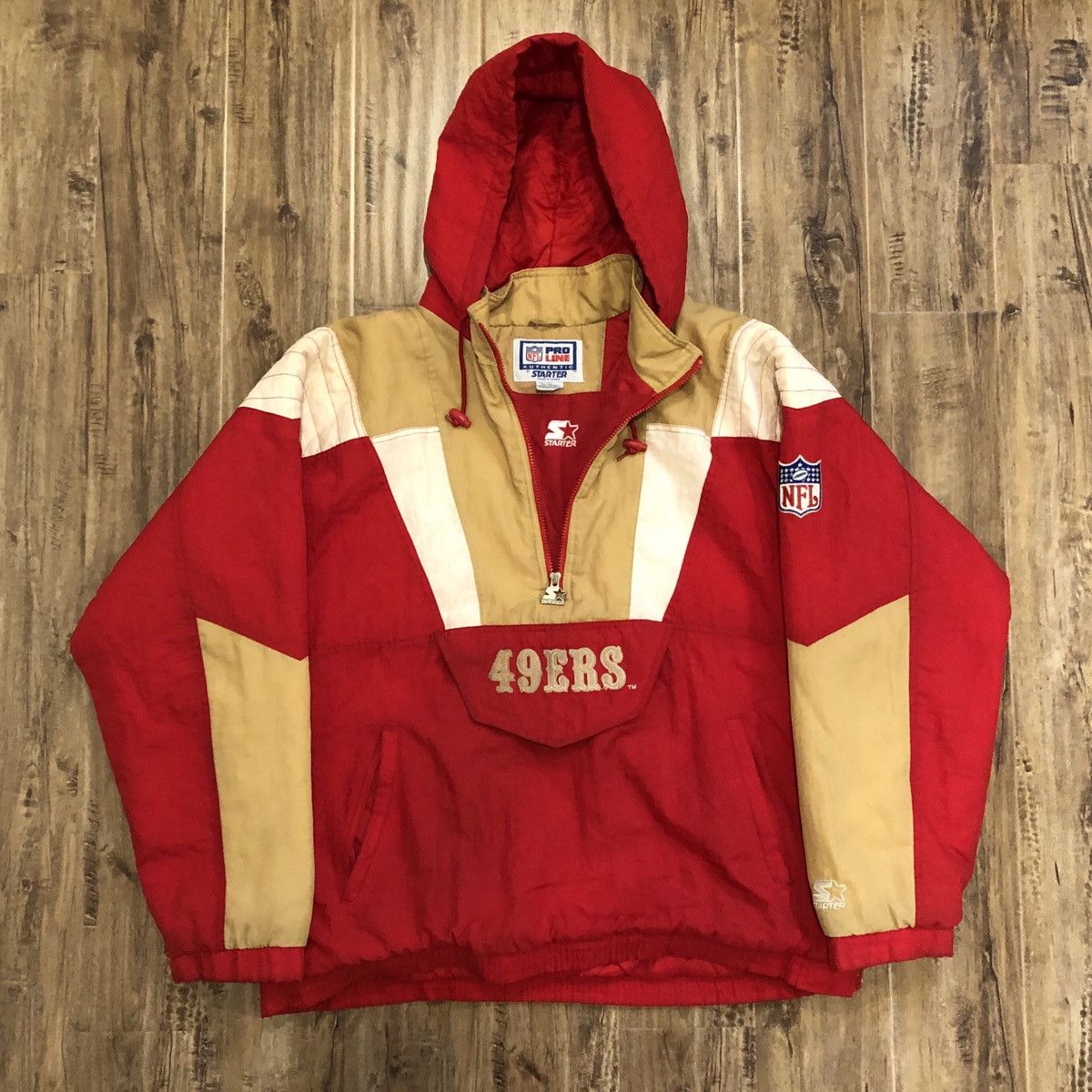 49ers starter pullover jacket hotsell