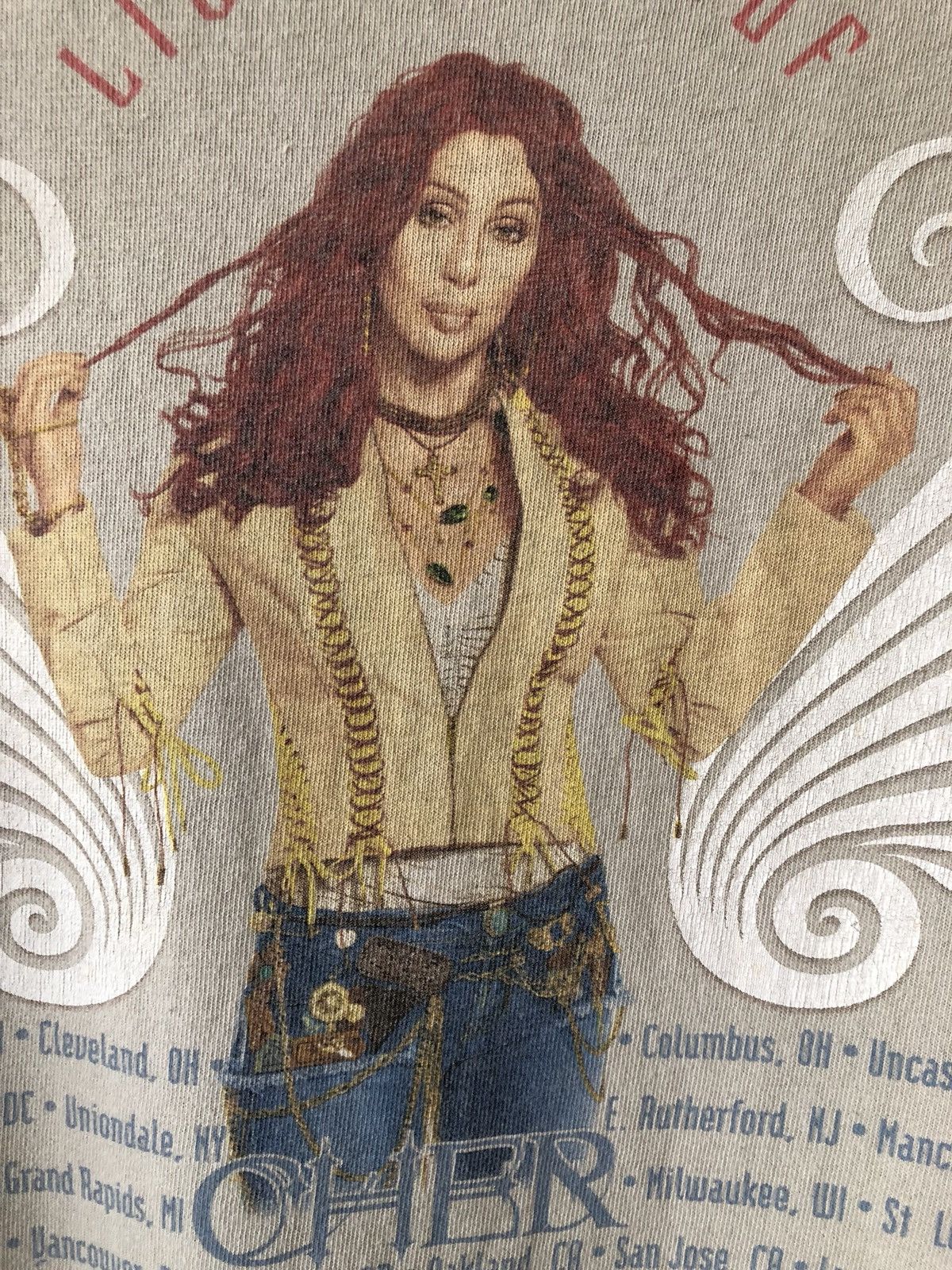 Vintage Vintage 00s CHER Living Proof Tour Promo Tee Size US L / EU 52-54 / 3 - 8 Thumbnail