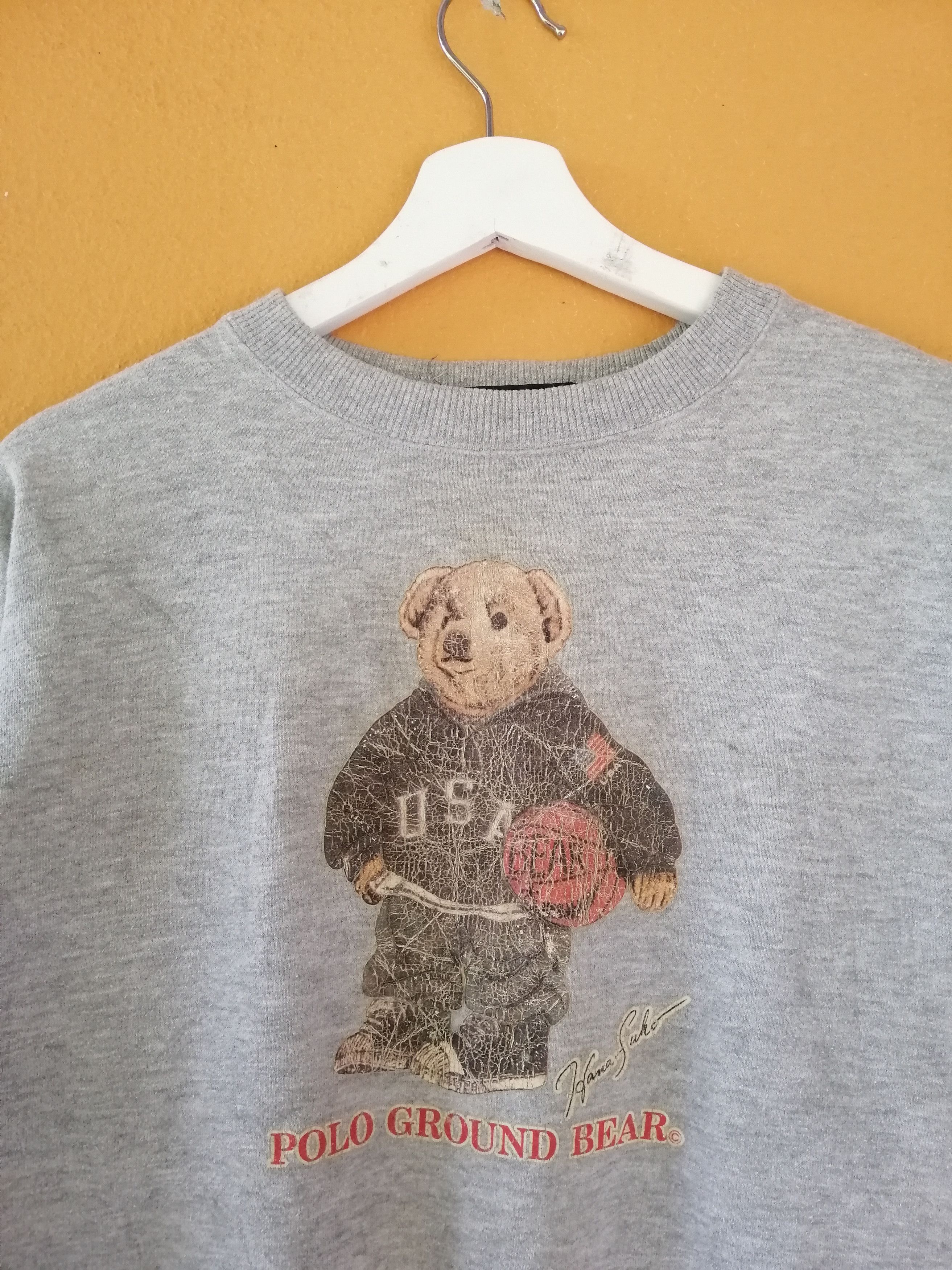 American Apparel × Polo Ralph Lauren Vintage Polo Ground by Bear POLO BEAR Sweatshirt B27 Size US M / EU 48-50 / 2 - 5 Thumbnail