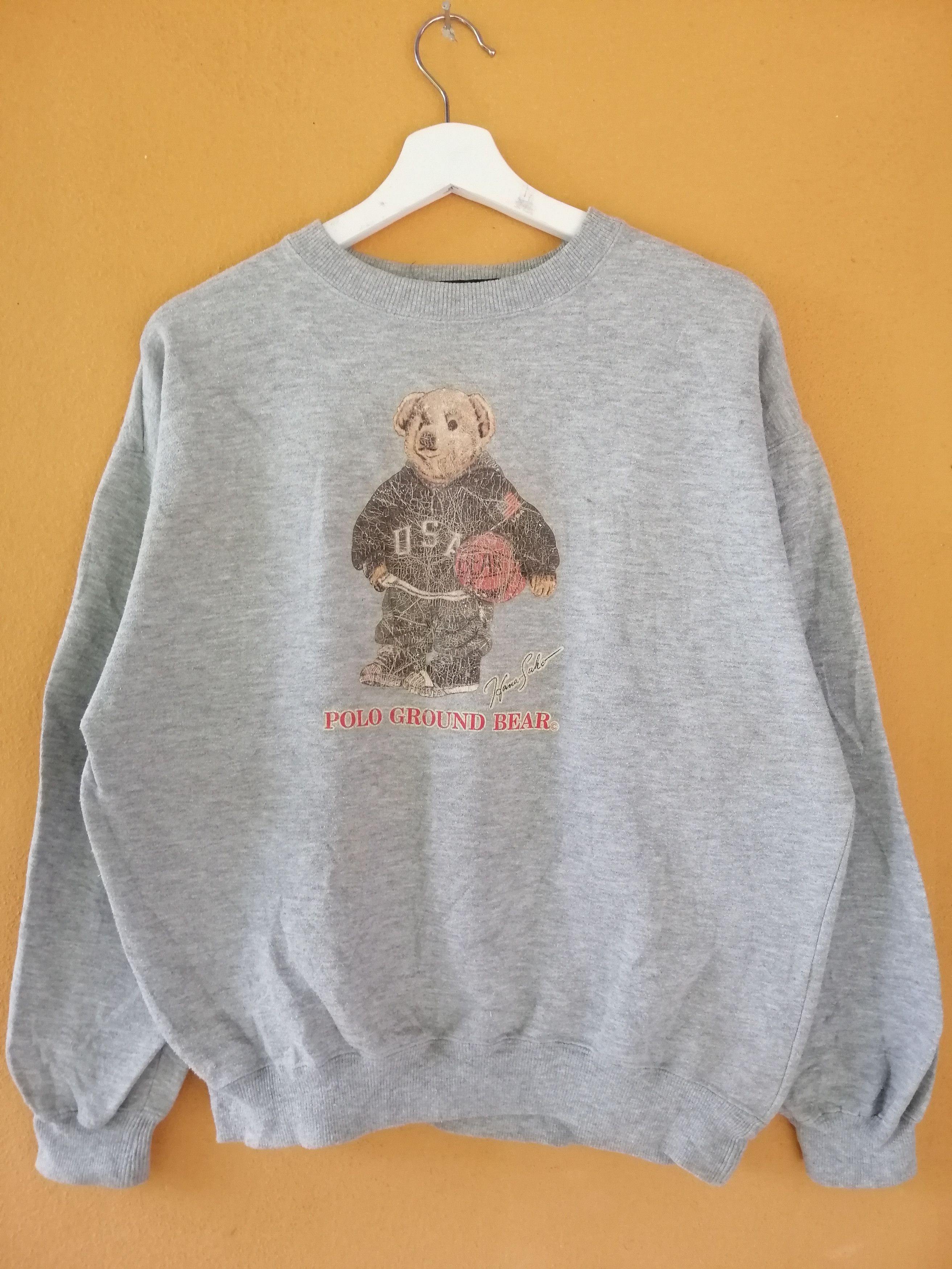 American Apparel × Polo Ralph Lauren Vintage Polo Ground by Bear POLO BEAR Sweatshirt B27 Size US M / EU 48-50 / 2 - 1 Thumbnail