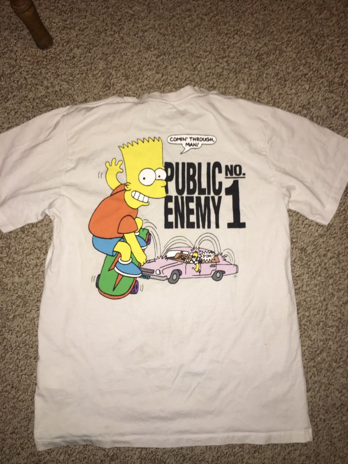 Off-White × Public Enemy × The Simpsons Off White Bart Simpson Public Enemy  Tee | Grailed