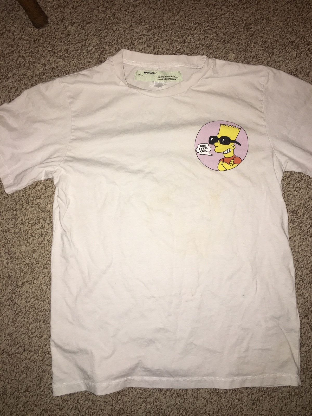 Off White Public Enemy The Simpsons Off White Bart Simpson Public Enemy Tee Grailed