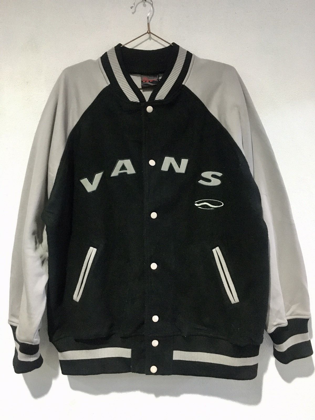 Van Varsity Jacket Button Down Big Speel Logo