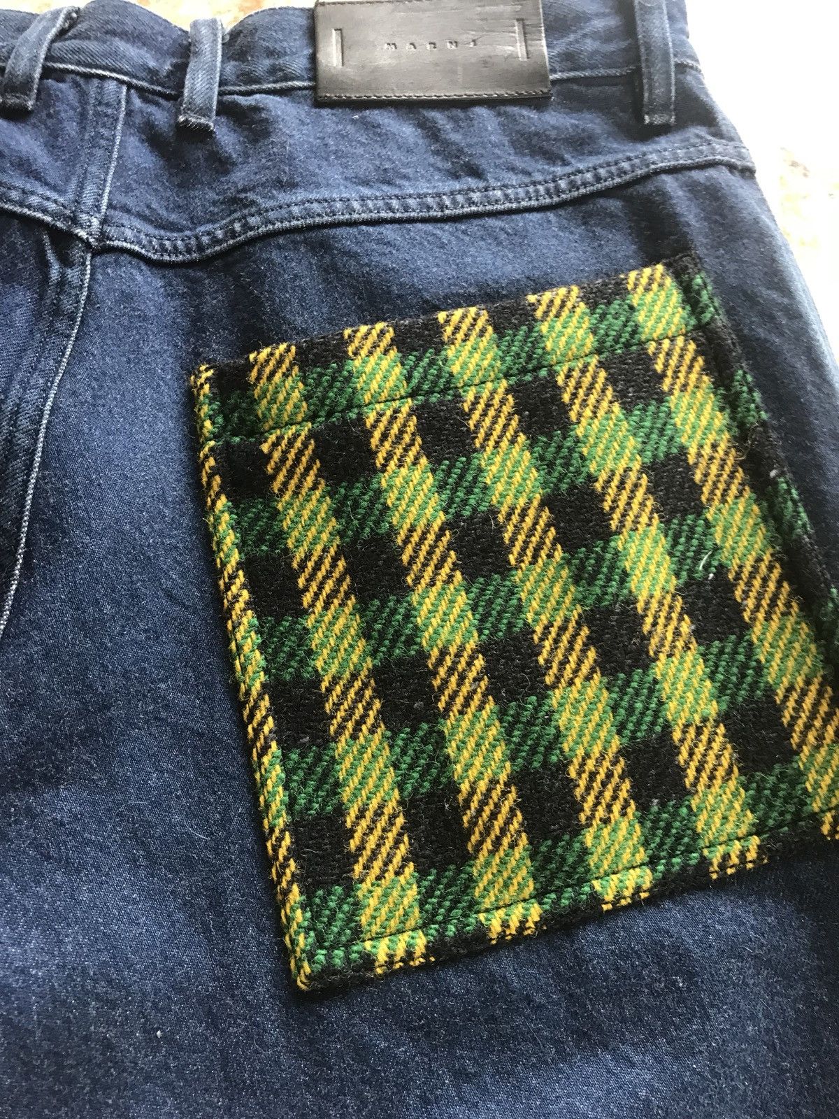 Marni Wool Plaid Contrast Back Pocket Denim Size US 32 / EU 48 - 5 Thumbnail