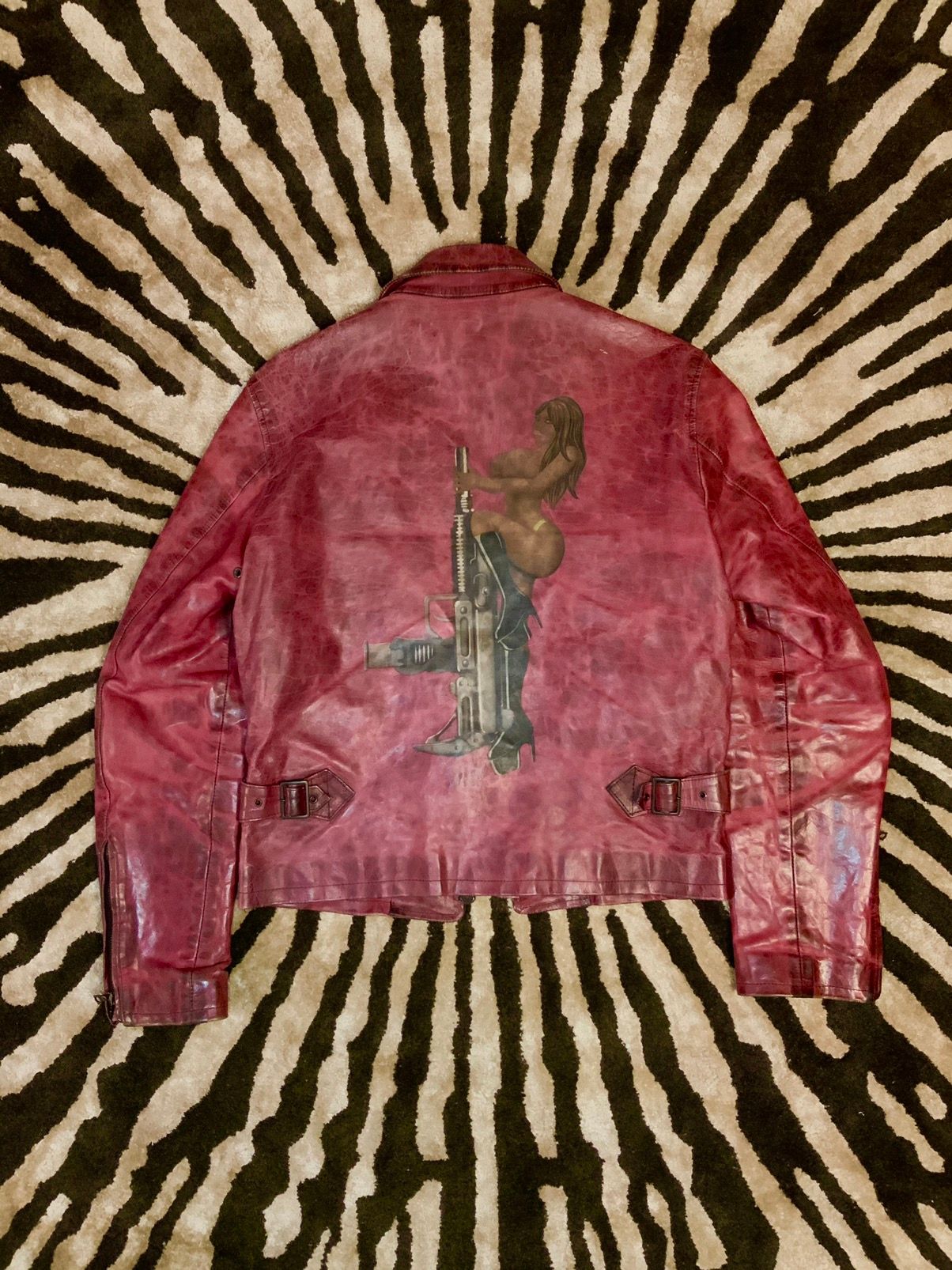 Yohji Yamamoto Y's × Justin Davis aw bitty pinup leather jacket