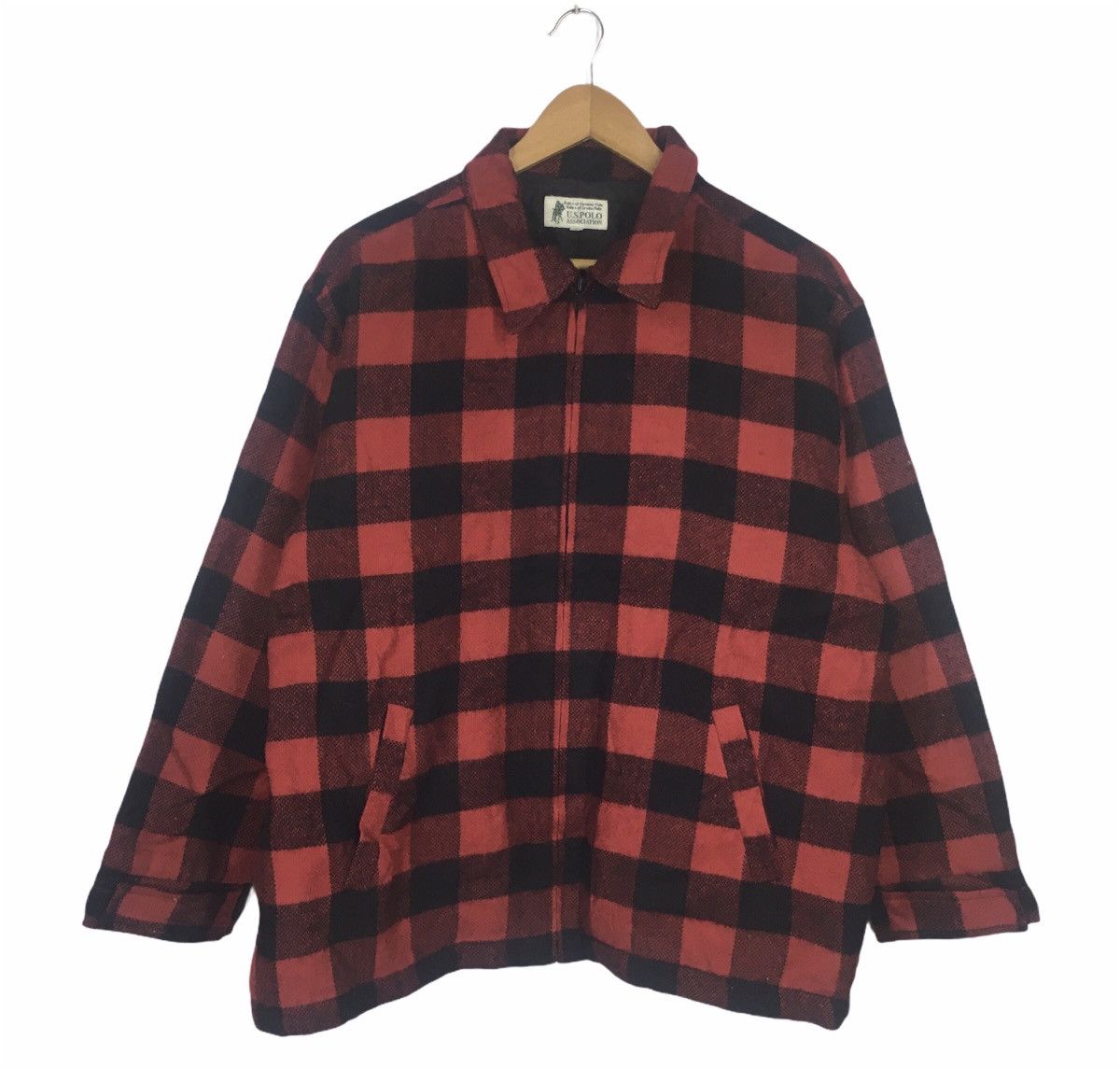 Polo Ralph Lauren × U.S. Polo Assn. × Vintage Us Polo Association Flannel Jacket Style Full Zipper Size US M / EU 48-50 / 2 - 1 Thumbnail