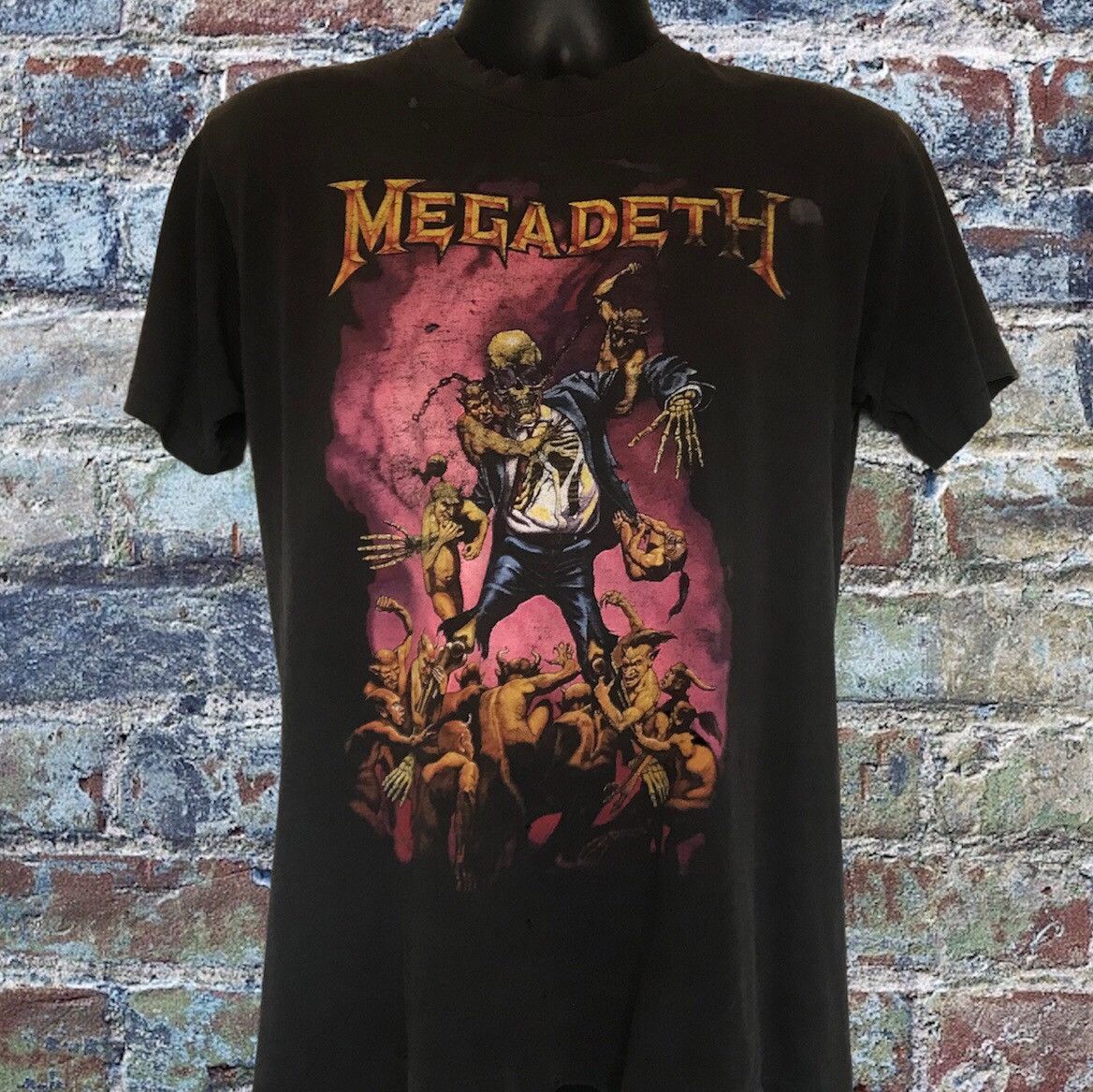 Vintage Vintage 90s Giant Megadeth Single Stitch Metal Promo T