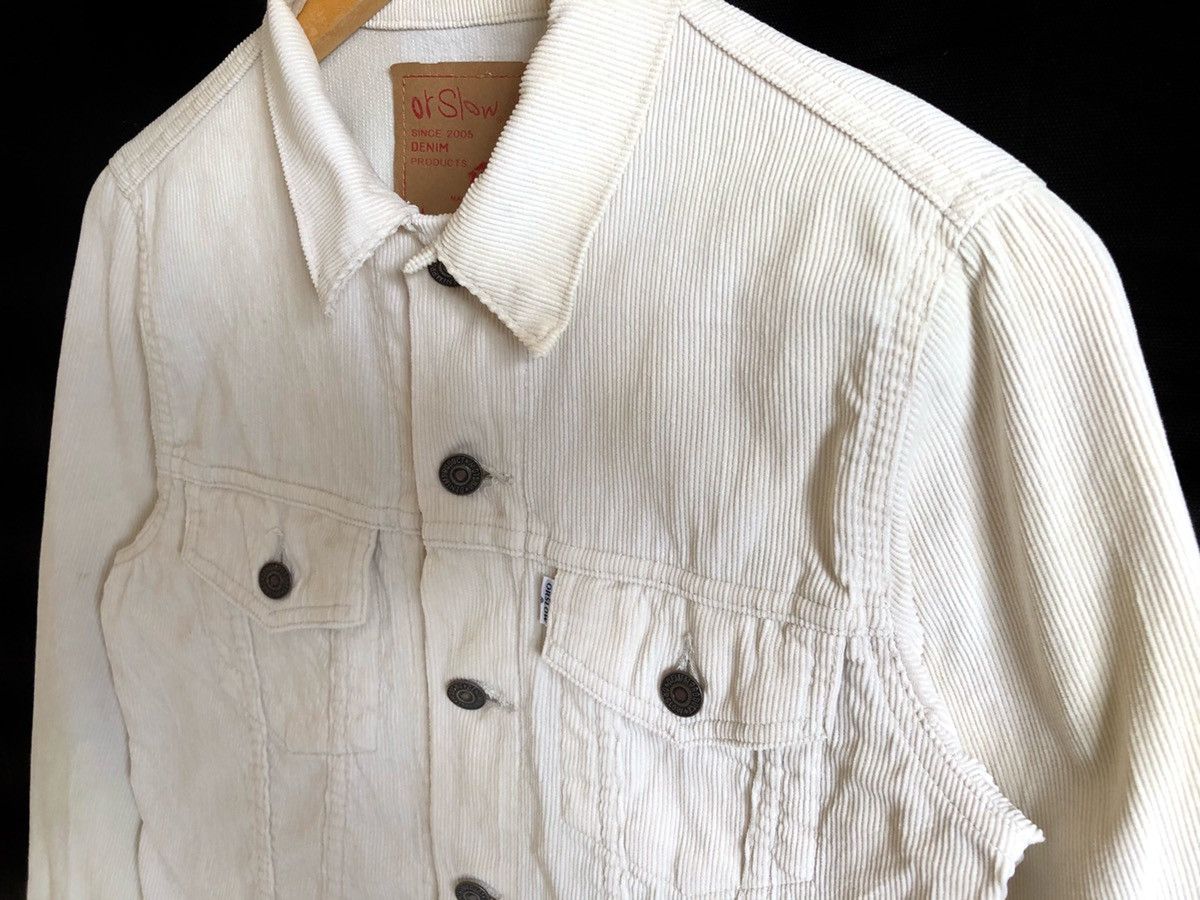 Orslow Orslow White Corduroy Denim Jacket Size US XS / EU 42 / 0 - 3 Thumbnail