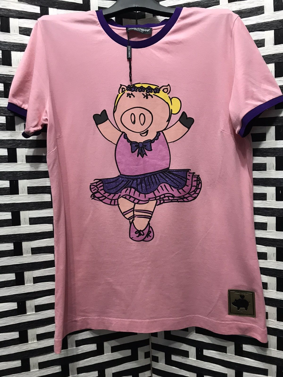 Dolce & Gabbana White YEAR OF THE PIG Top Cotton T-shirt main image 1