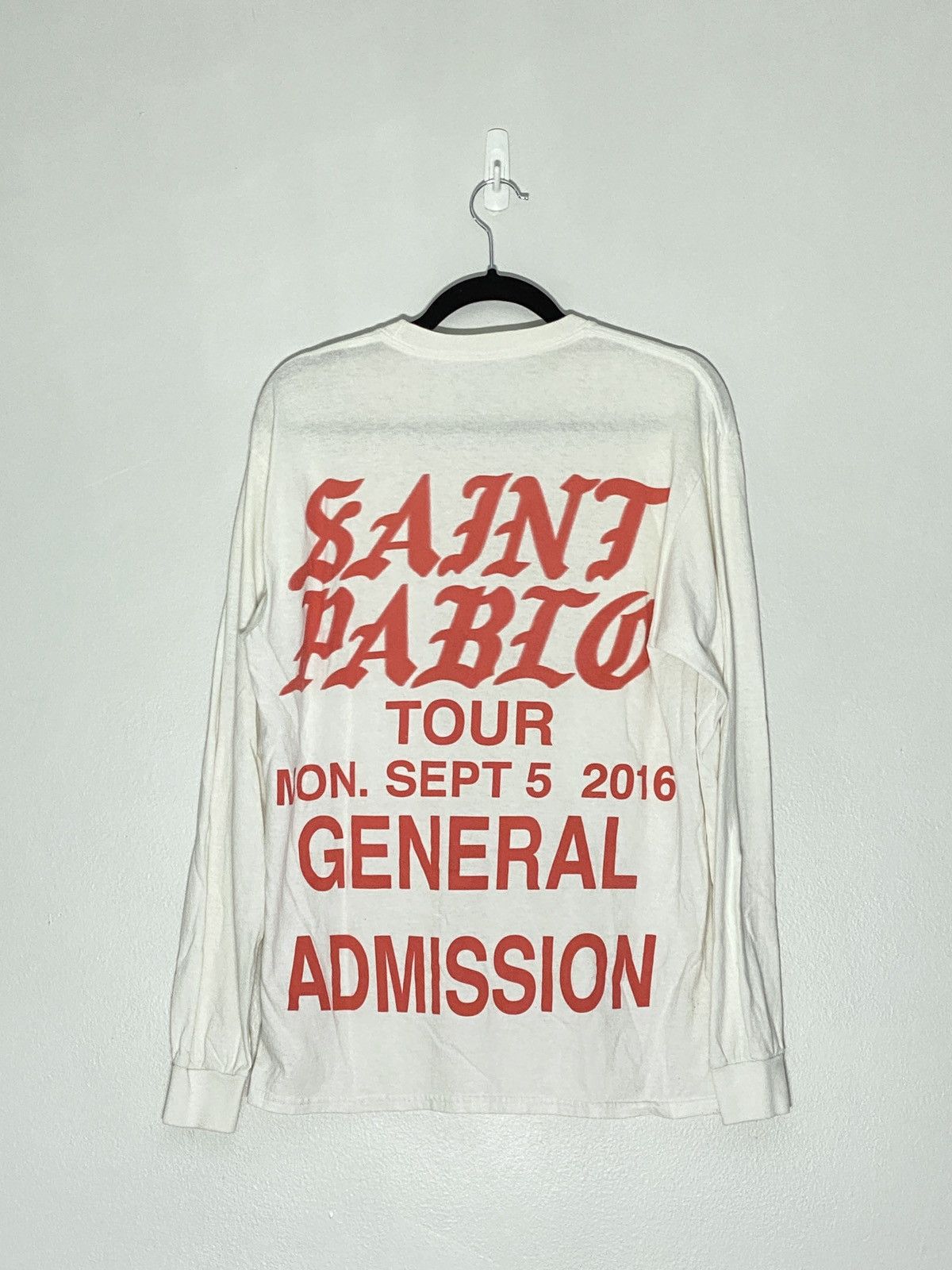 Kanye West Saint Pablo Tour General Admissions Long Sleeve NYC Size US M / EU 48-50 / 2 - 1 Thumbnail