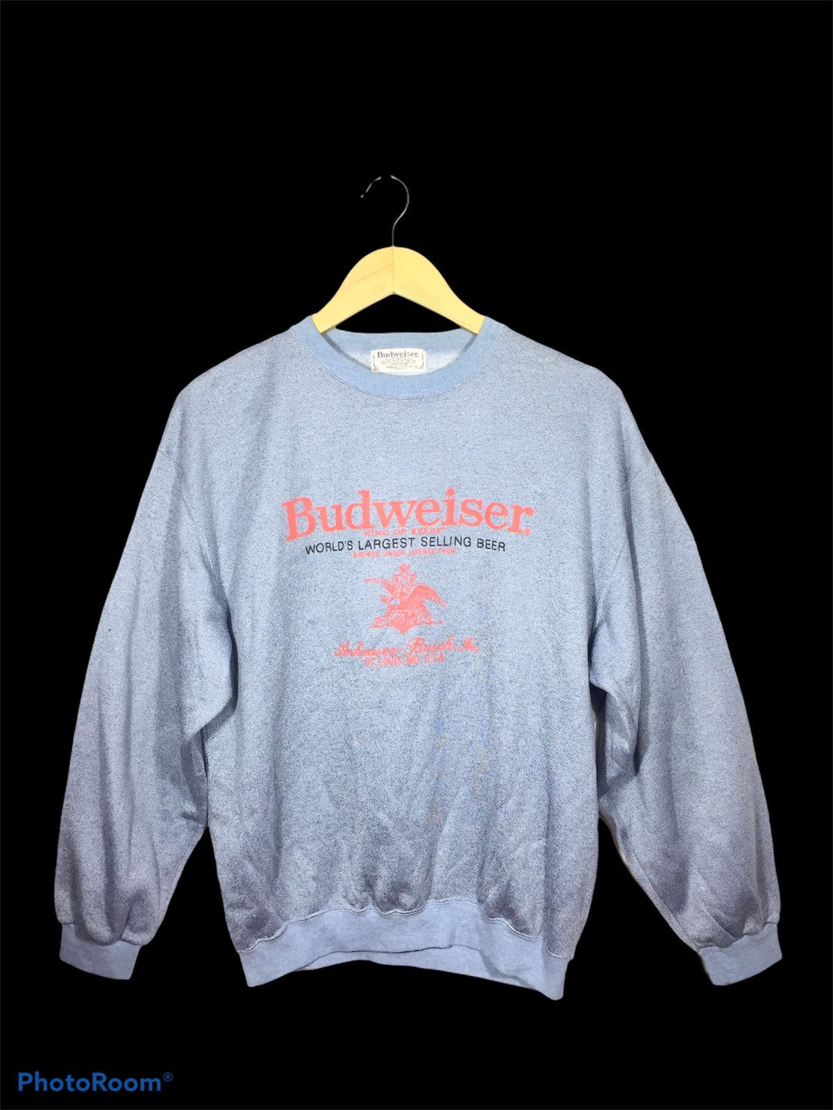Vintage SWEATSHIRT BUDWEISER Size US L / EU 52-54 / 3 - 1 Thumbnail