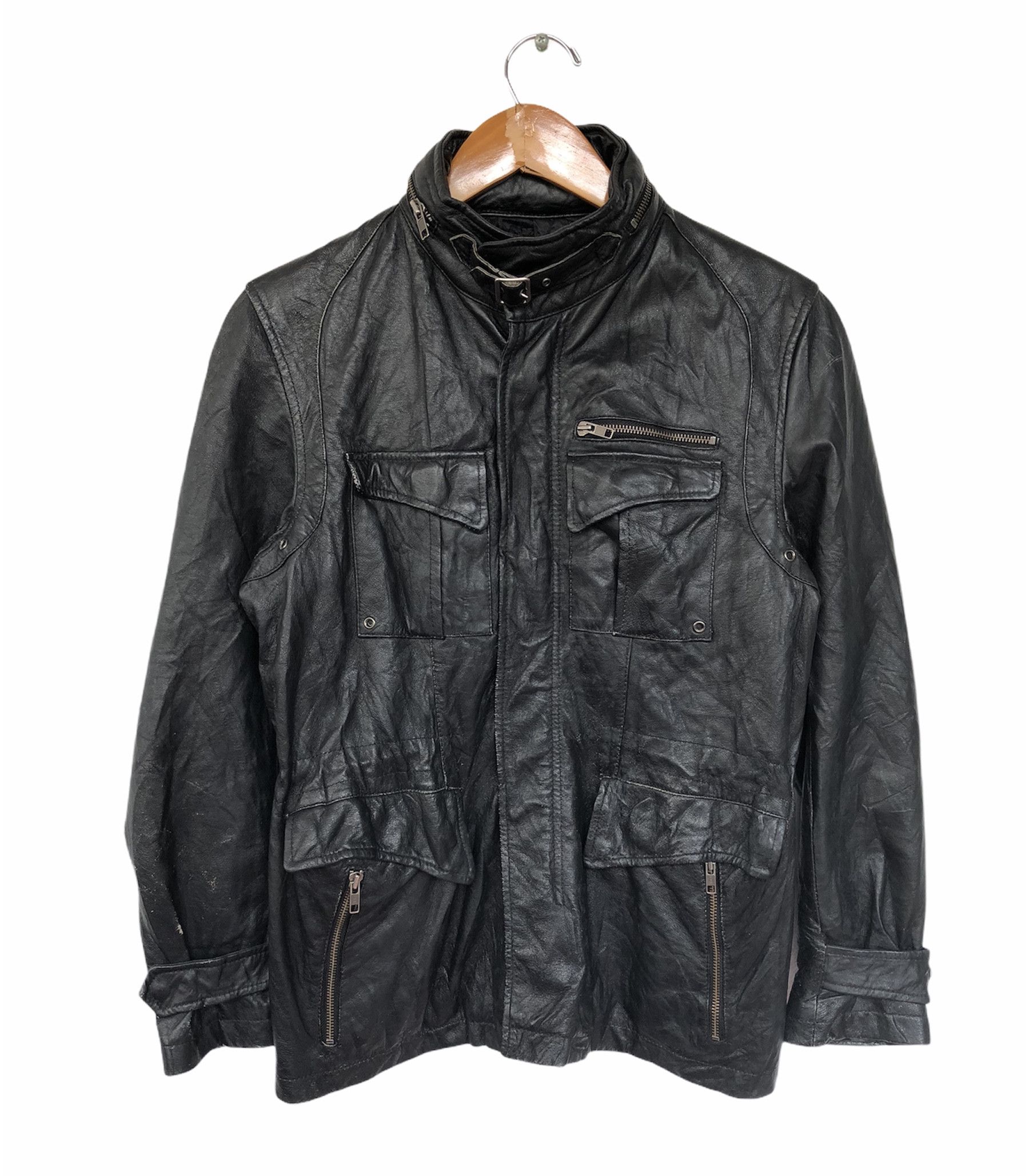 Japanese Brand × Takeo Kikuchi × Vintage VINTAGE TAKEO KIKUCHI PU LEATHER HOODED JACKET Size US S / EU 44-46 / 1 - 1 Thumbnail