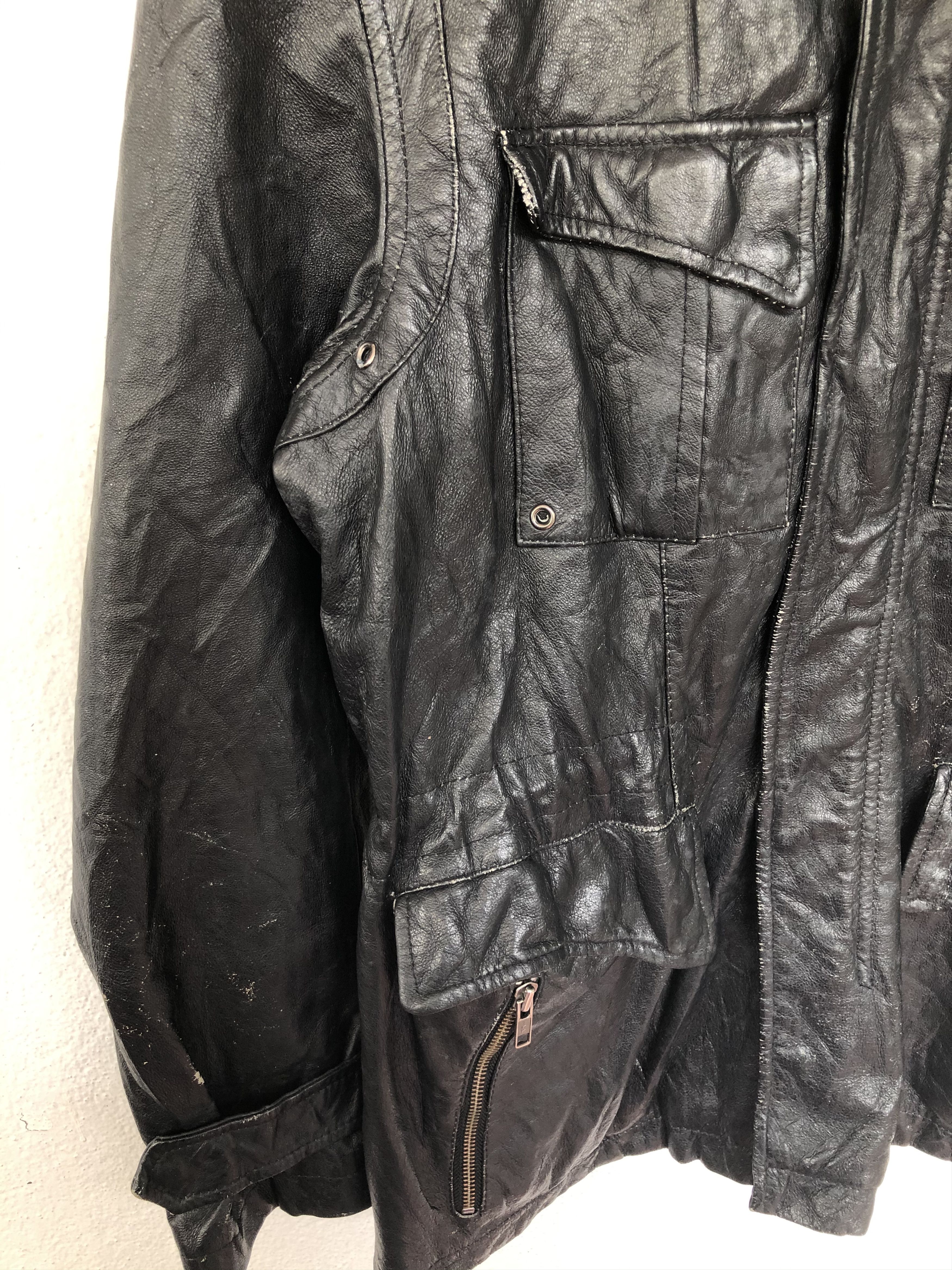 Japanese Brand × Takeo Kikuchi × Vintage VINTAGE TAKEO KIKUCHI PU LEATHER HOODED JACKET Size US S / EU 44-46 / 1 - 4 Thumbnail
