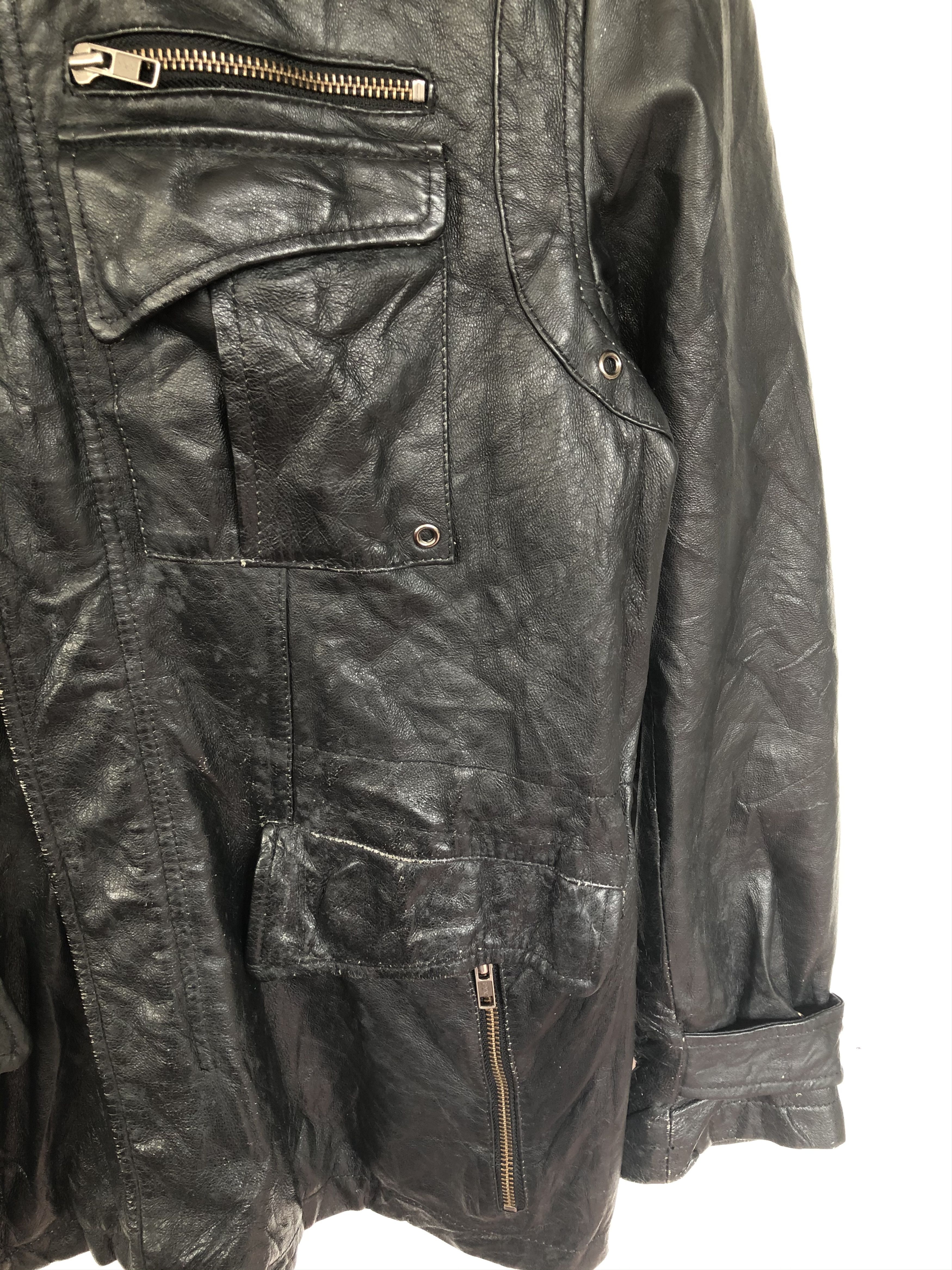 Japanese Brand × Takeo Kikuchi × Vintage VINTAGE TAKEO KIKUCHI PU LEATHER HOODED JACKET Size US S / EU 44-46 / 1 - 3 Thumbnail