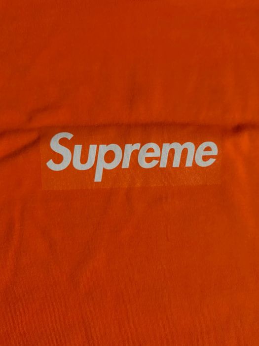 Supreme Supreme Box Logo Long Sleeve L/S Tee Orange Medium M FW20