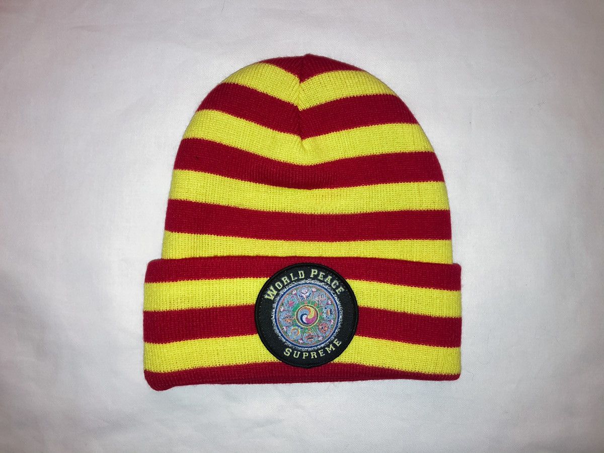 帽子 supreme Brushed Stripe Beanie Supreme Striped Beanie | Grailed