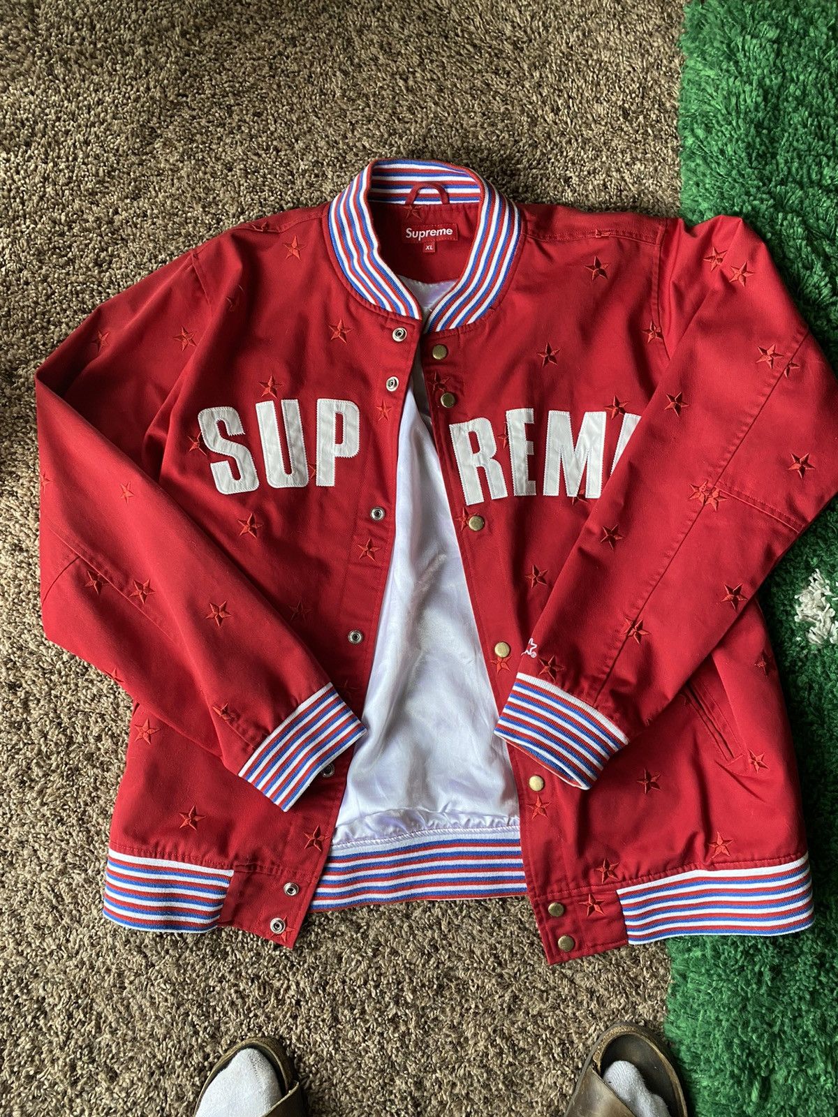 Supreme Veritas Varsity Jacket XL IN HAND SUPREME TIGER VARSITY 