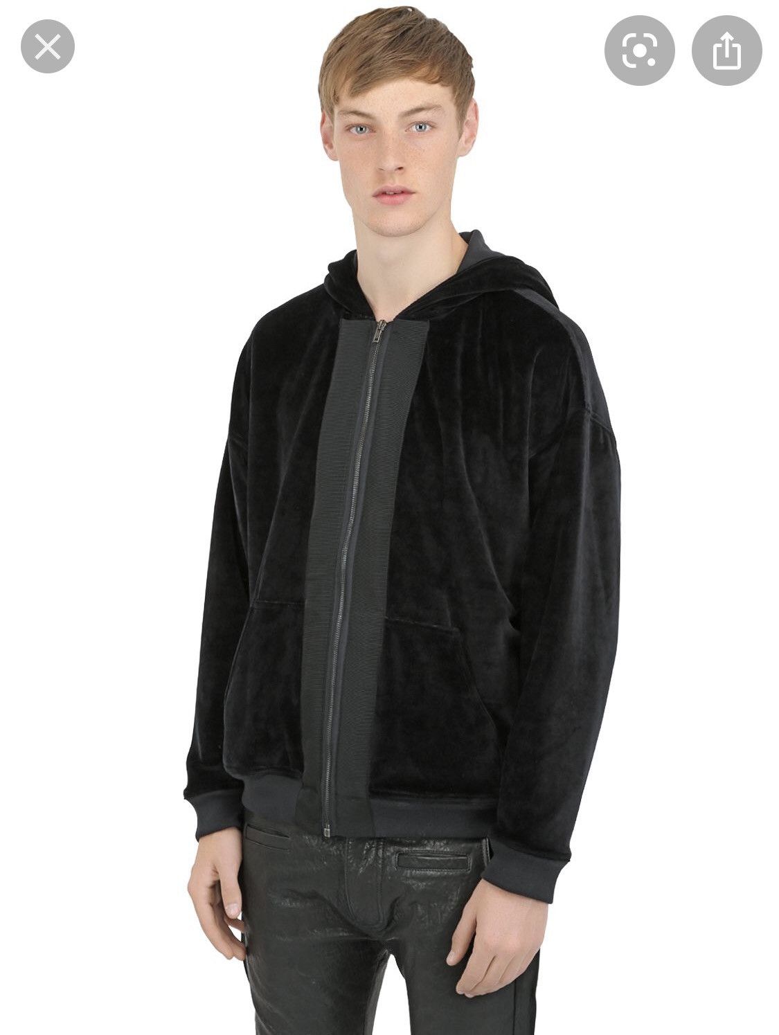 Haider ackermann velvet hoodie hotsell