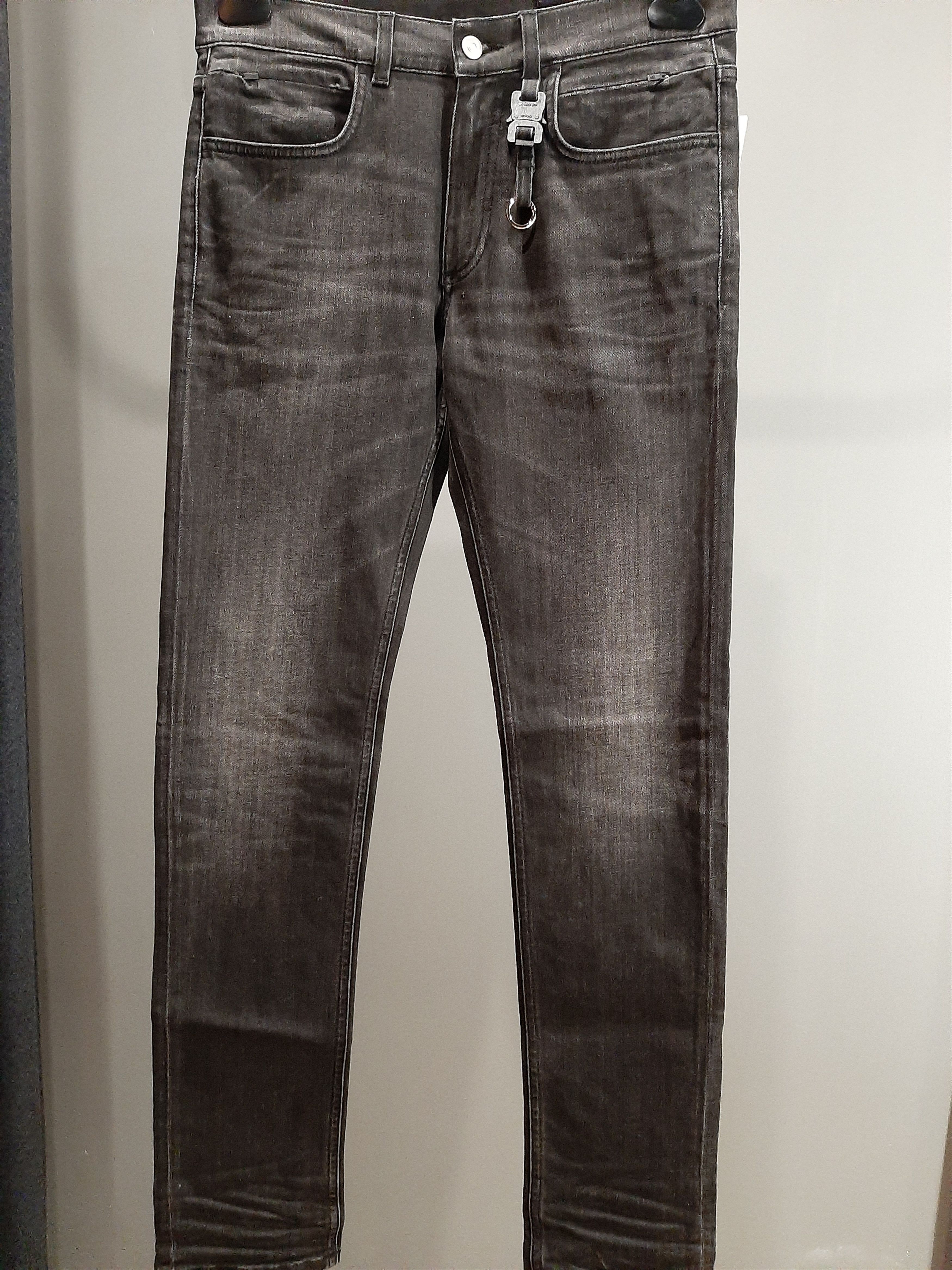 image of Alyx Dark Grey Denim W/rollercoaster Buckle in Dark Gray, Men's (Size 32)