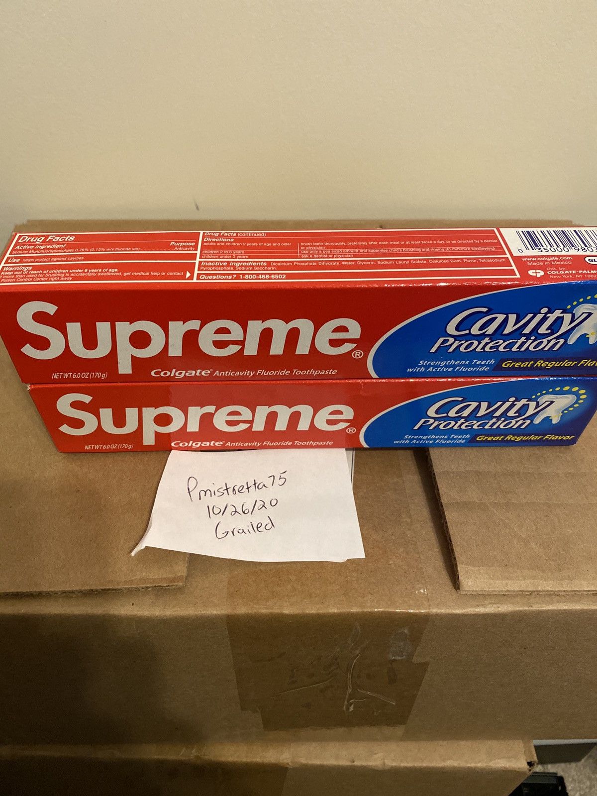 Supreme Colgate x Supreme Toothpaste FW20 2 rolls | Grailed