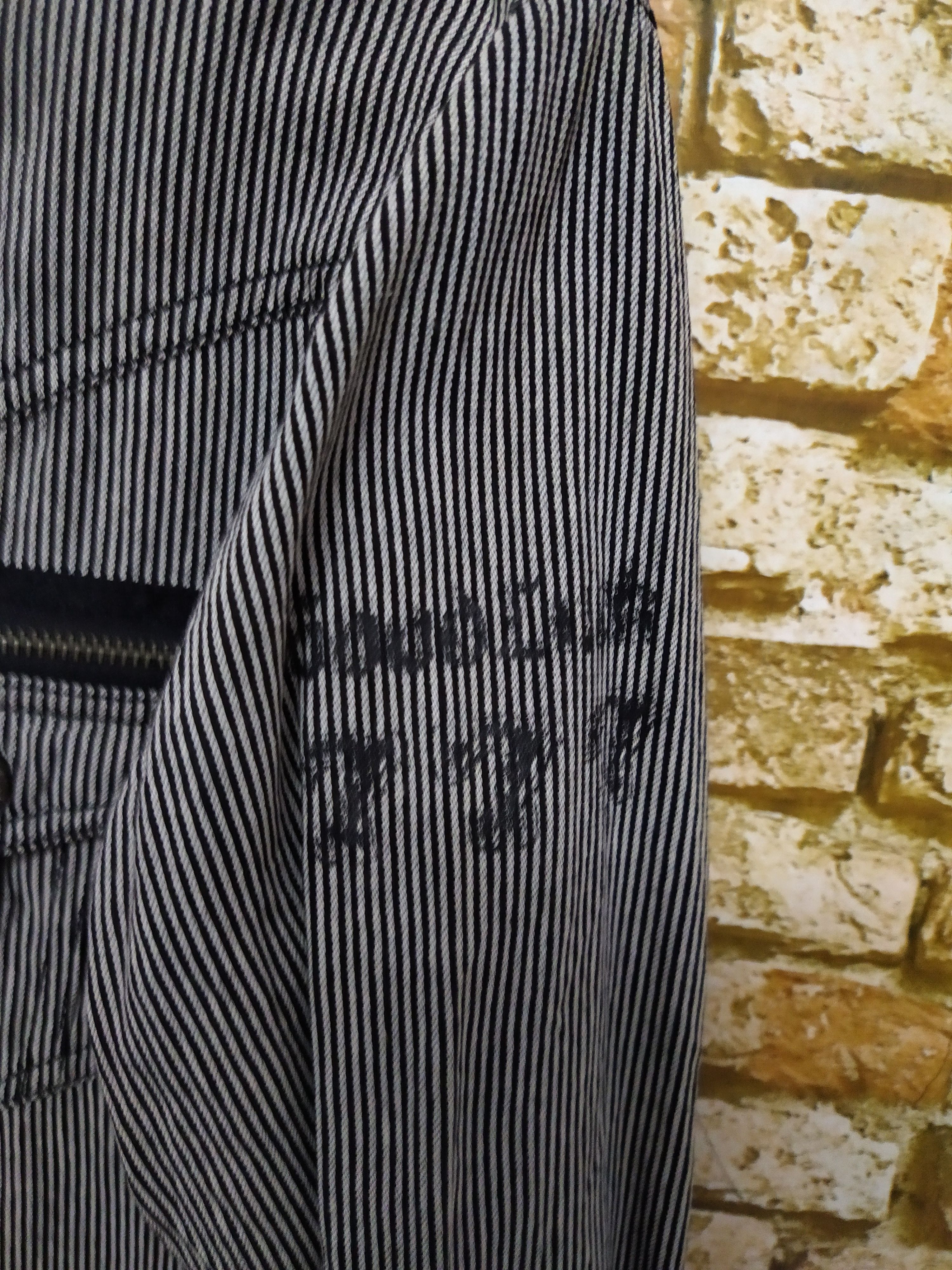 Designer × Japanese Brand VENCE EXCHANGE HICKORY SKULL COVERALLS 3Q BOTTOM (B612) Size US 38 / EU 54 - 11 Thumbnail