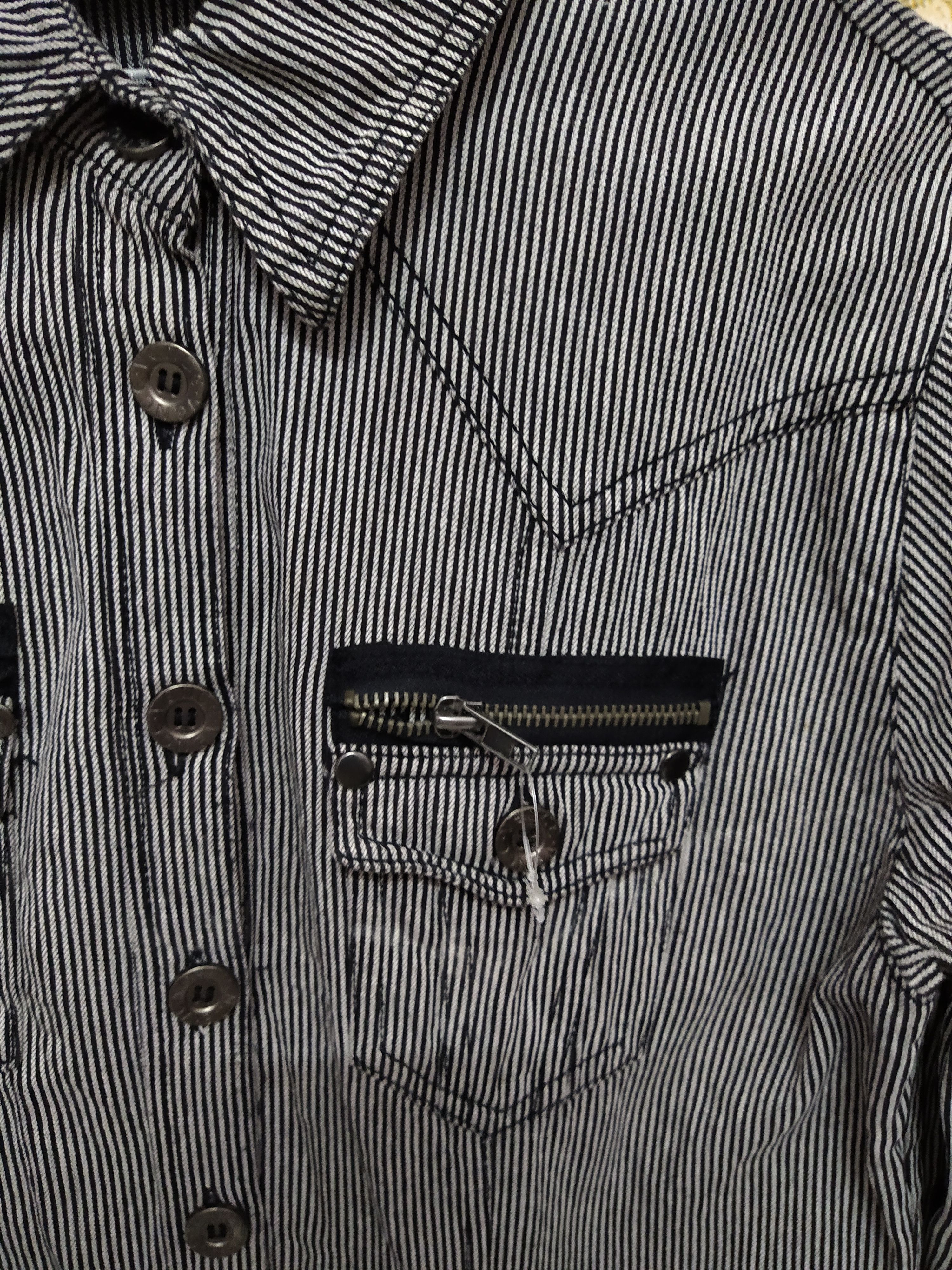Designer × Japanese Brand VENCE EXCHANGE HICKORY SKULL COVERALLS 3Q BOTTOM (B612) Size US 38 / EU 54 - 8 Thumbnail