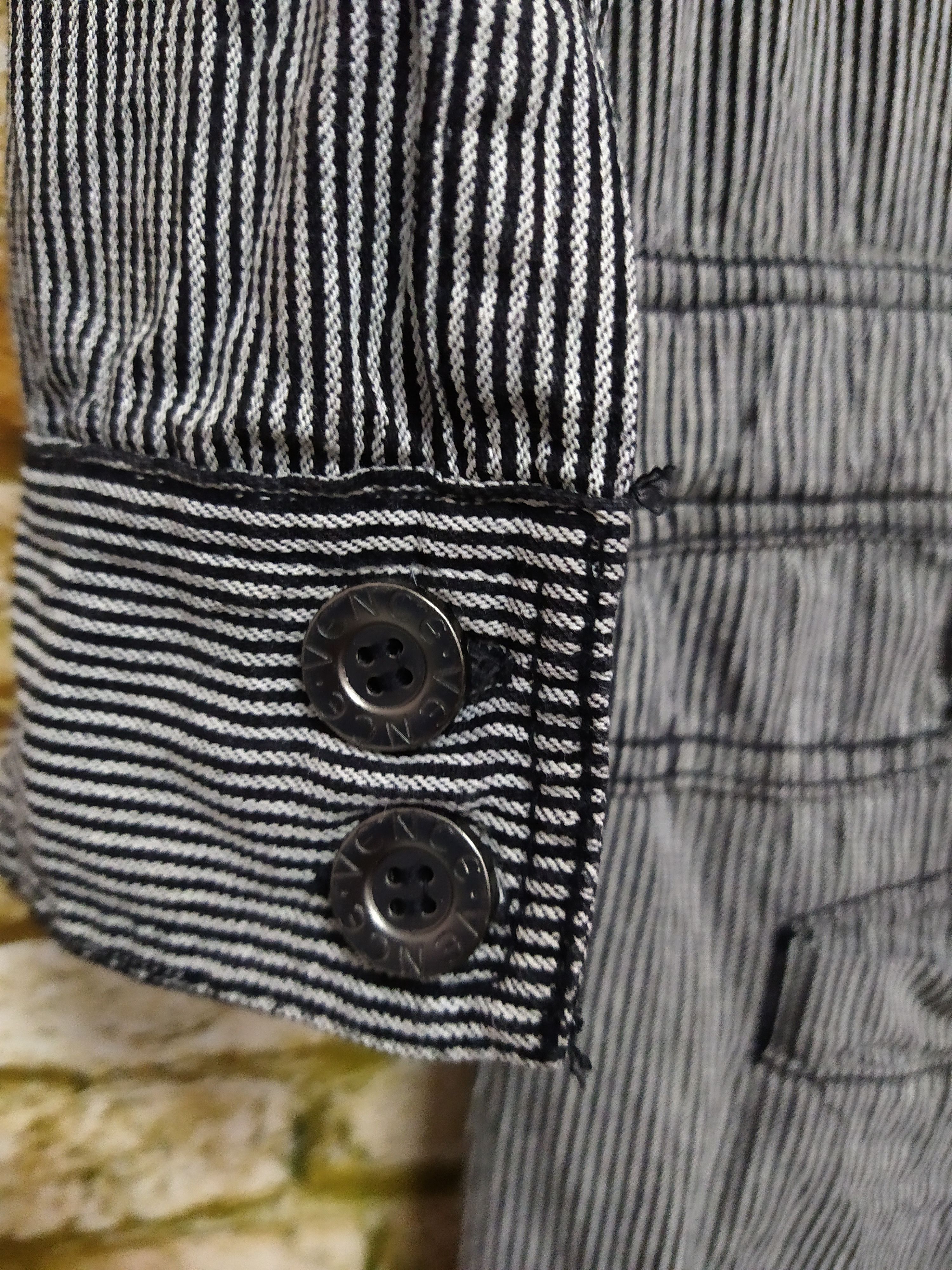 Designer × Japanese Brand VENCE EXCHANGE HICKORY SKULL COVERALLS 3Q BOTTOM (B612) Size US 38 / EU 54 - 4 Thumbnail