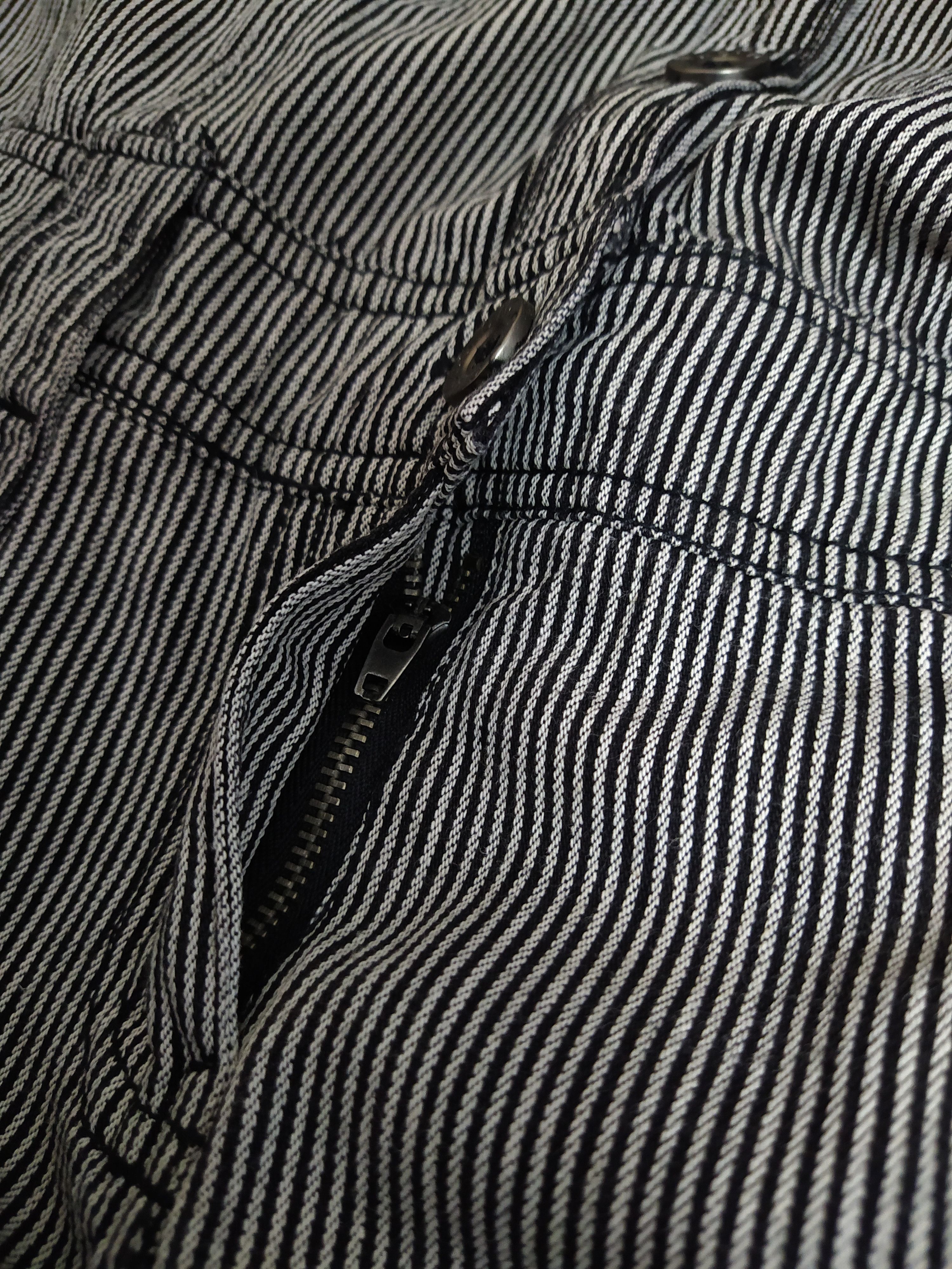 Designer × Japanese Brand VENCE EXCHANGE HICKORY SKULL COVERALLS 3Q BOTTOM (B612) Size US 38 / EU 54 - 17 Thumbnail