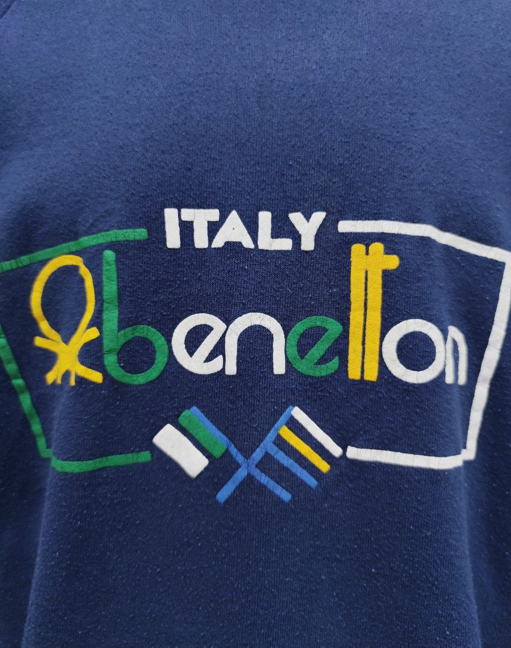 Benetton Vintage 90's BENETTON Italy Crewneck Sweater Size US L / EU 52-54 / 3 - 2 Thumbnail