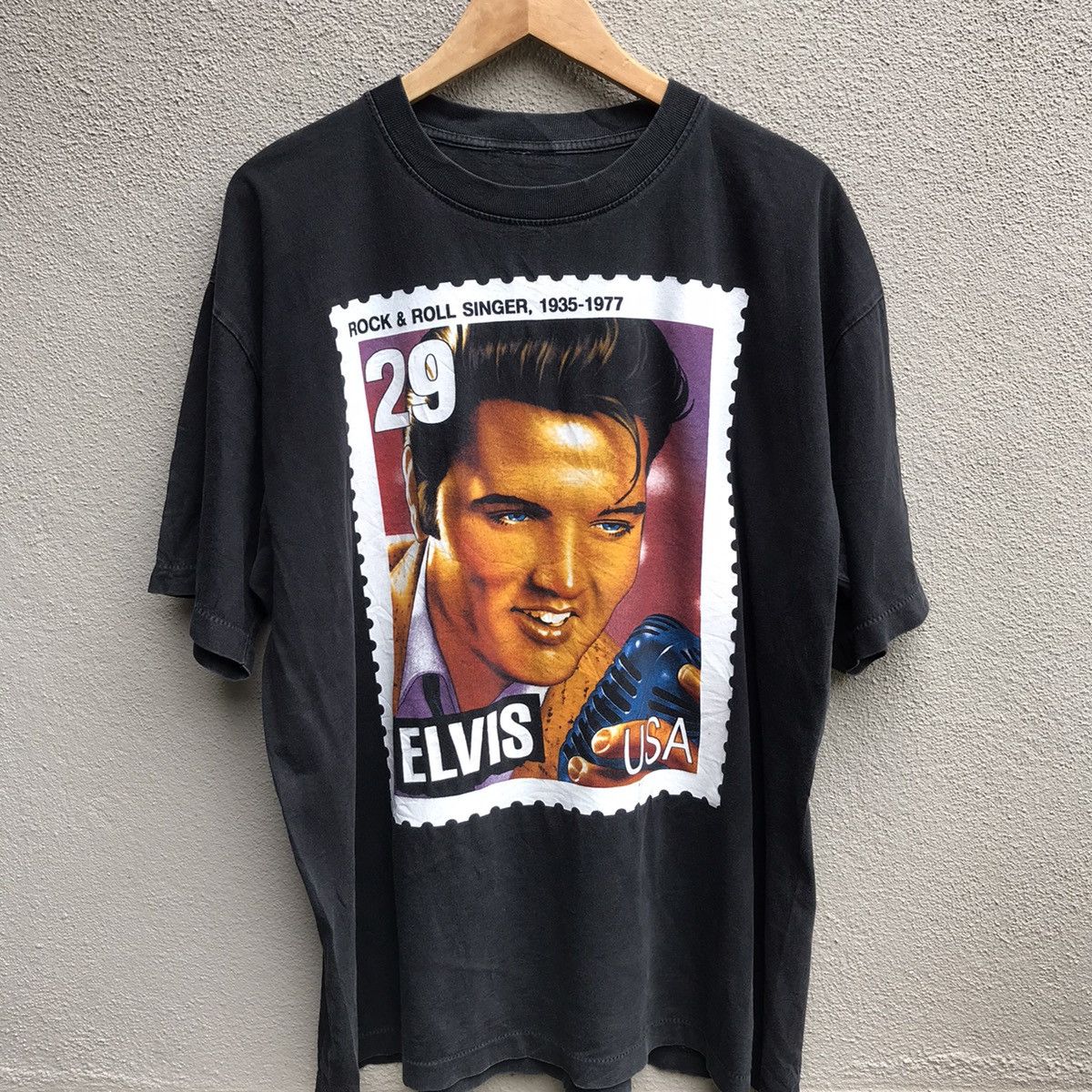 Band Tees Vintage ELVIS PRESLEY American singer rock rare design Size US XL / EU 56 / 4 - 2 Thumbnail