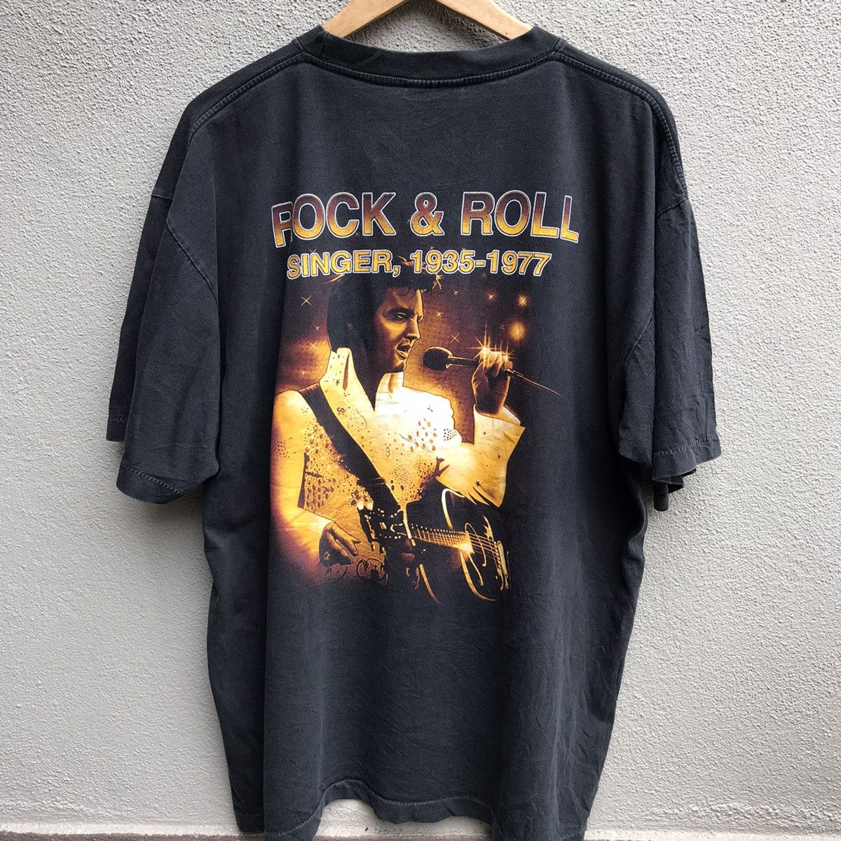 Band Tees Vintage ELVIS PRESLEY American singer rock rare design Size US XL / EU 56 / 4 - 3 Thumbnail
