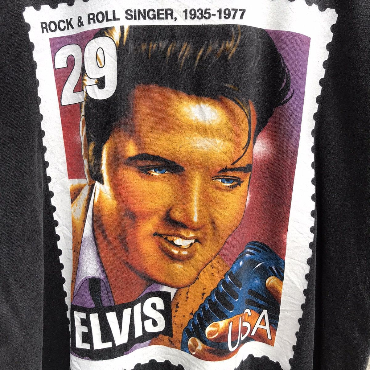 Band Tees Vintage ELVIS PRESLEY American singer rock rare design Size US XL / EU 56 / 4 - 4 Thumbnail