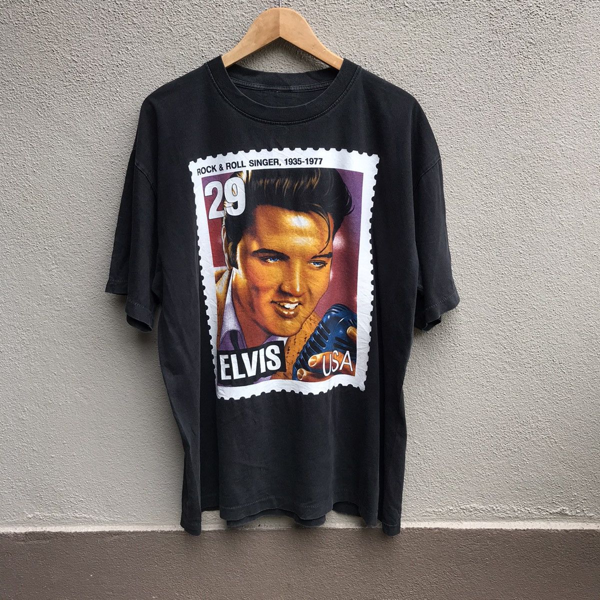Band Tees Vintage ELVIS PRESLEY American singer rock rare design Size US XL / EU 56 / 4 - 1 Thumbnail