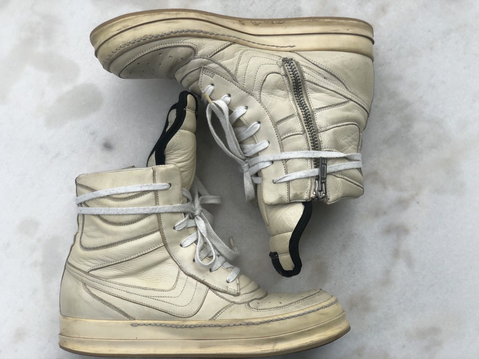 Rick Owens Dunks white on white