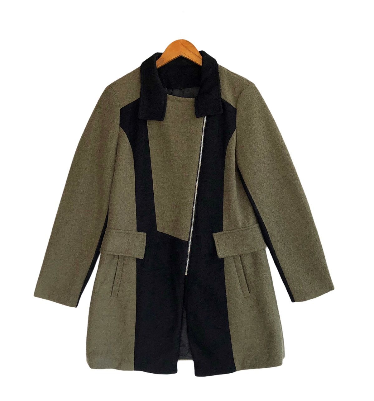 Unbrand Side Zipper Wool Jacket