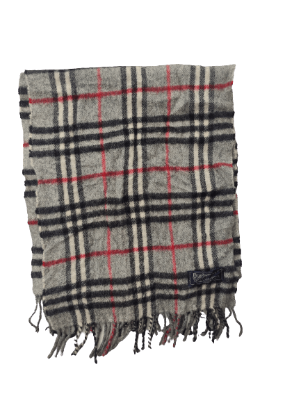 Burberry Vintage Burberry’s Scarves / Muffler Grey Plaid Size ONE SIZE - 2 Thumbnail
