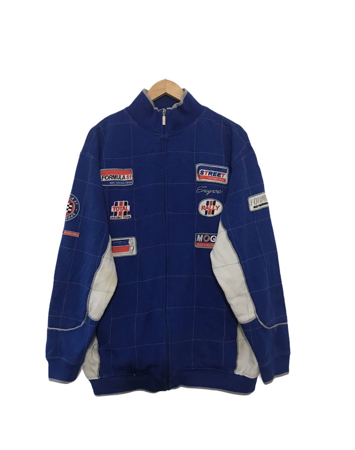 Enyce × Vintage Vintage Enyce Racing Mens Patches Jacket Size US L / EU 52-54 / 3 - 1 Thumbnail