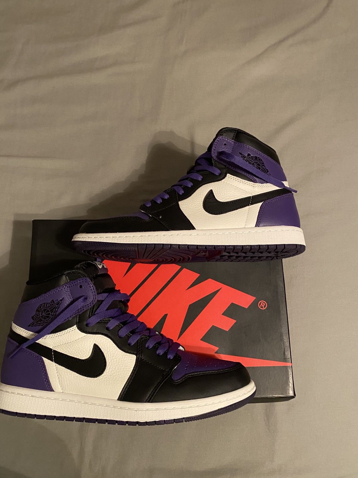 image of Jordan Nike Air Jordan 1 Retro High OG Court Purple 2018 Shoes, Men's (Size 10)
